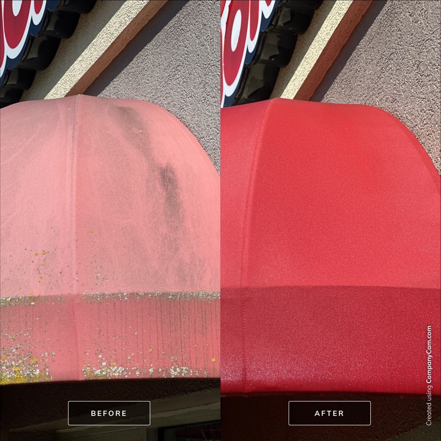 Commercial Awning Cleaning For Grease Monkey by Simmons Power & Soft Washing