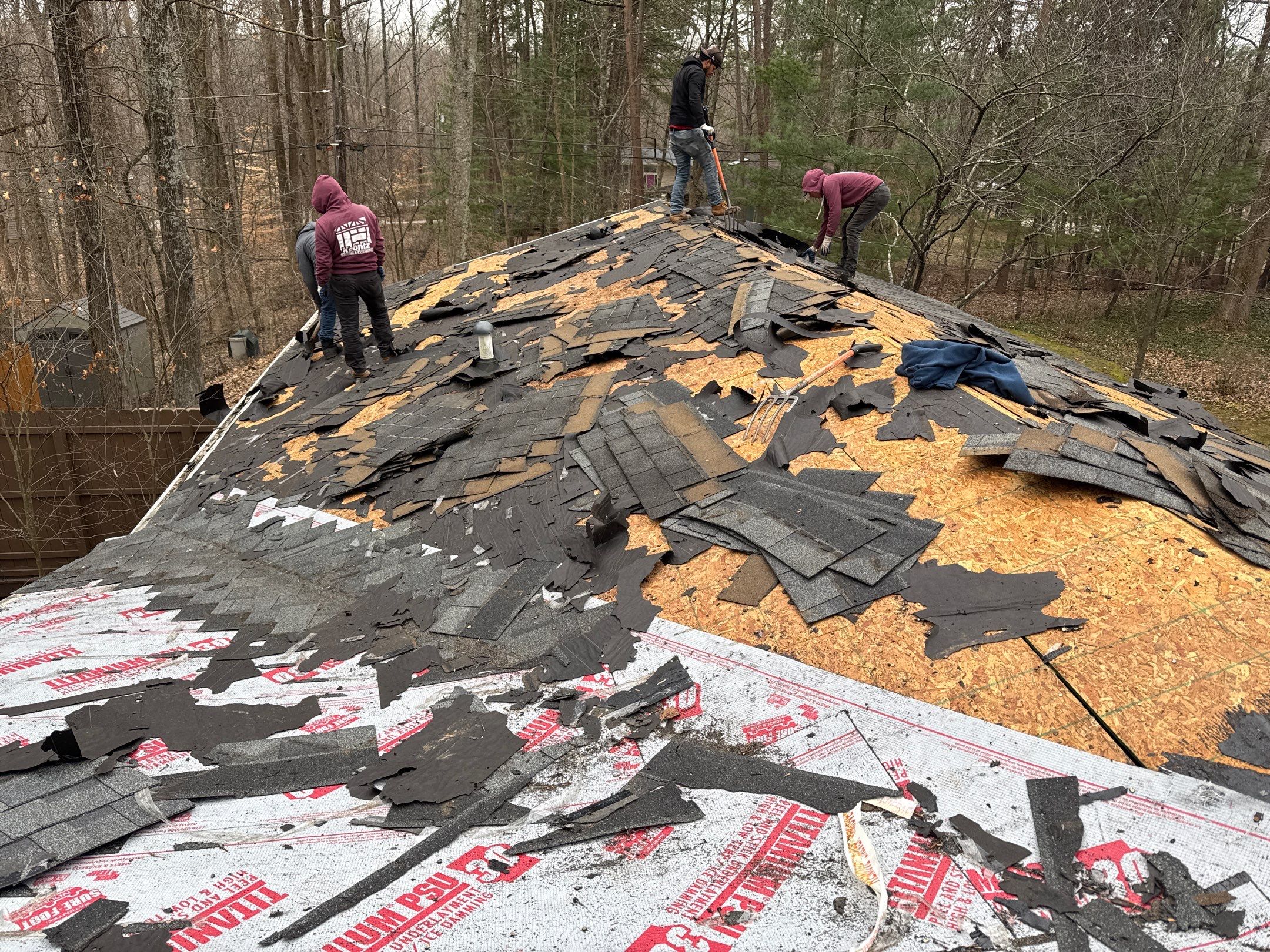 Residential Roofing Installation using Malarkey Vista AR Shingles (Black Oak) by Koontz Construction