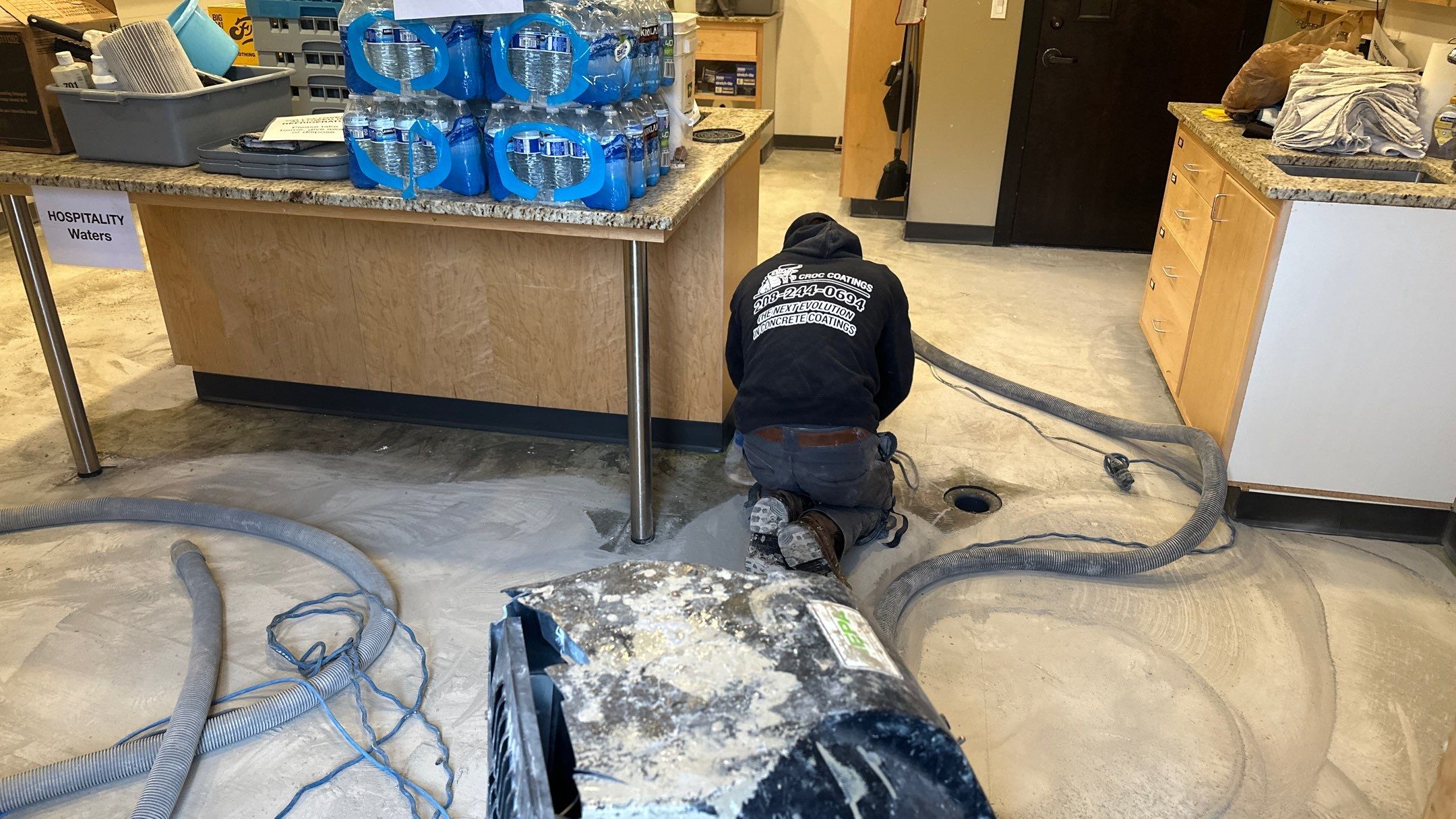 Commercial Kitchen Floor Transformation using Mt Everest by Croc Coatings, LLC