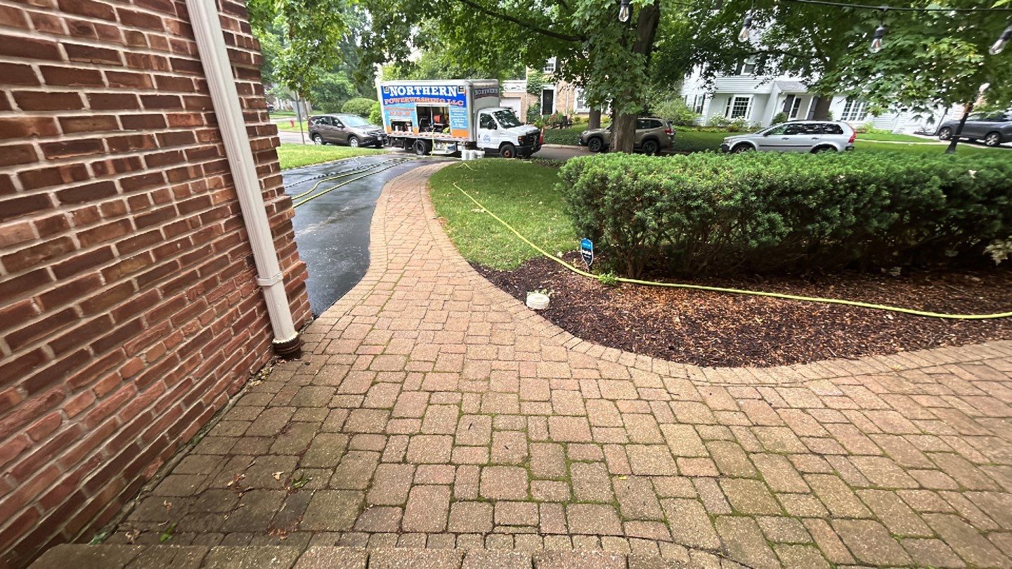 brick paver repair, clean and seal using Surebond SB-1300 by Northern Power Washing LLC.