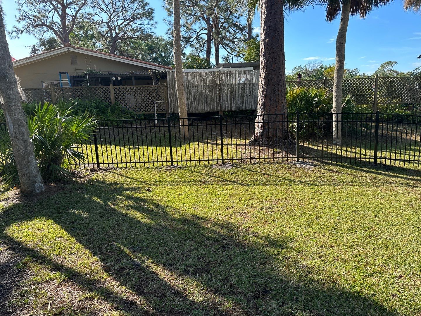 Aluminum Fence Installation using Black 3 Rail Aluminum Fence by Asap fence and gates, LLC