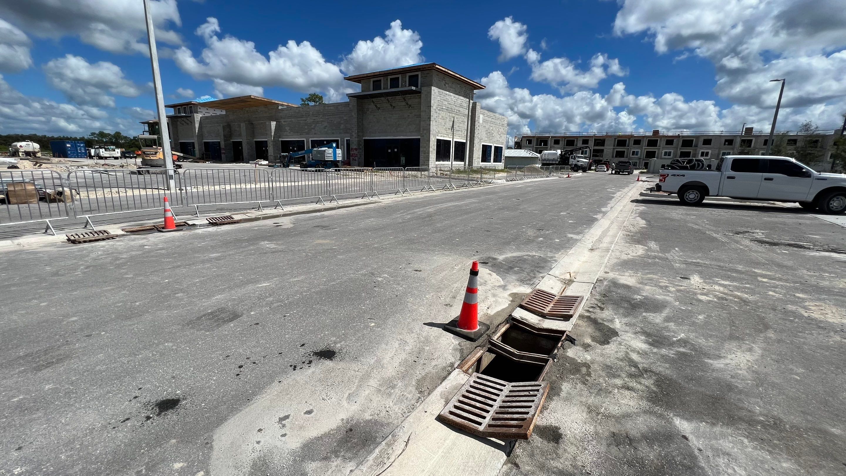 New Construction Storm Drain System Cleaning by APS Power & Water
