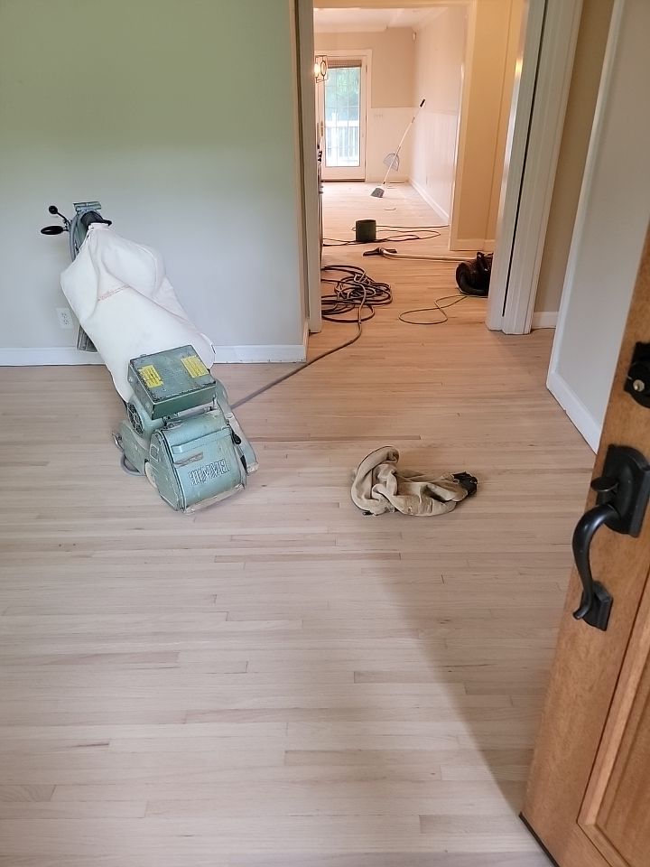 Red and White oak refinish with Duraseal Special Walnut Stain by Footprints Floors of Nashville