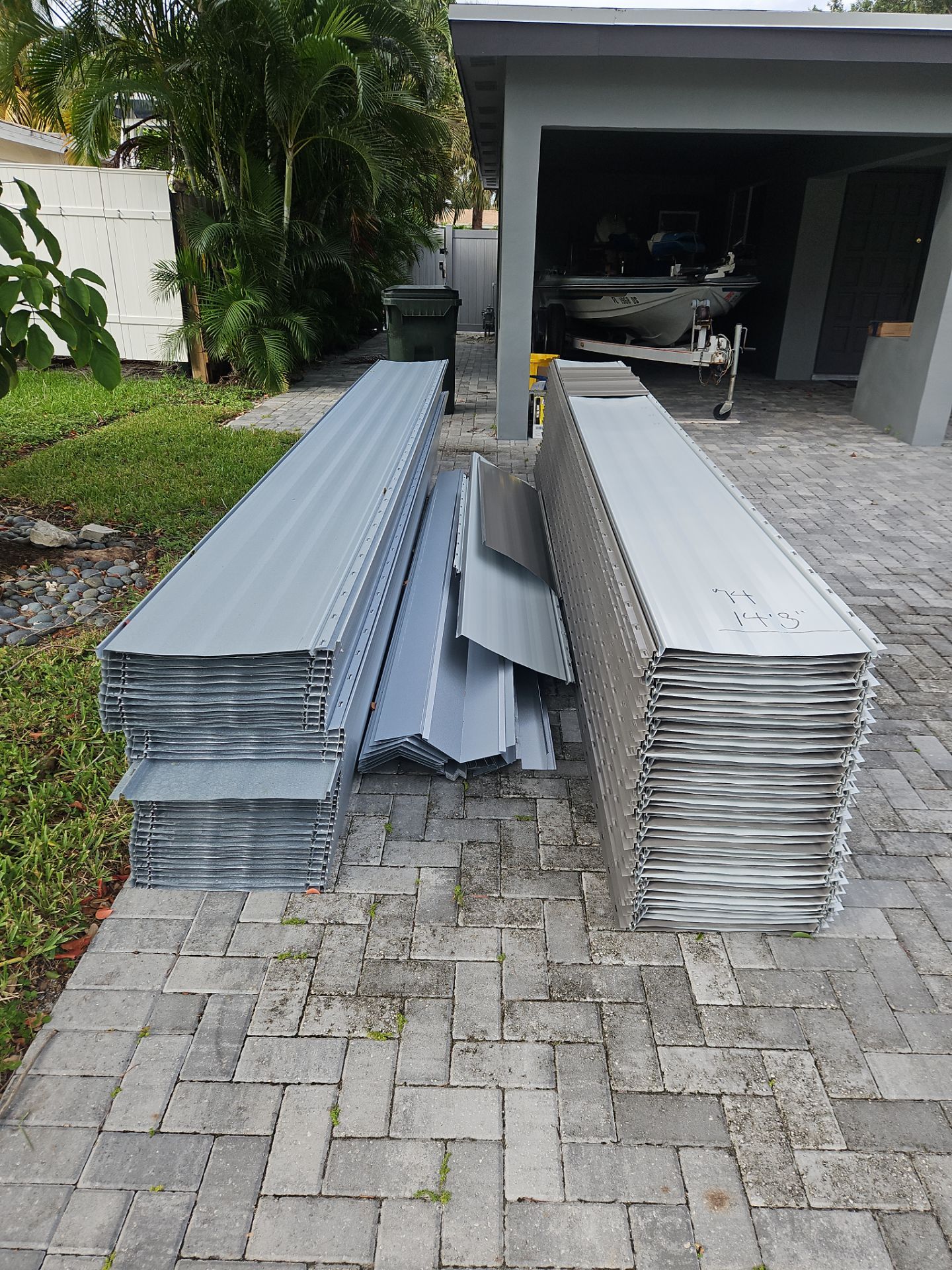 Residential Roofing Installation using 1" Nail strip metal roof by BLUES BROTHERS ROOFING