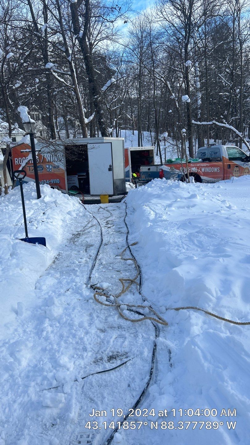 Roof Snow And Ice Dam Removal using Steamer by Stendahl Services