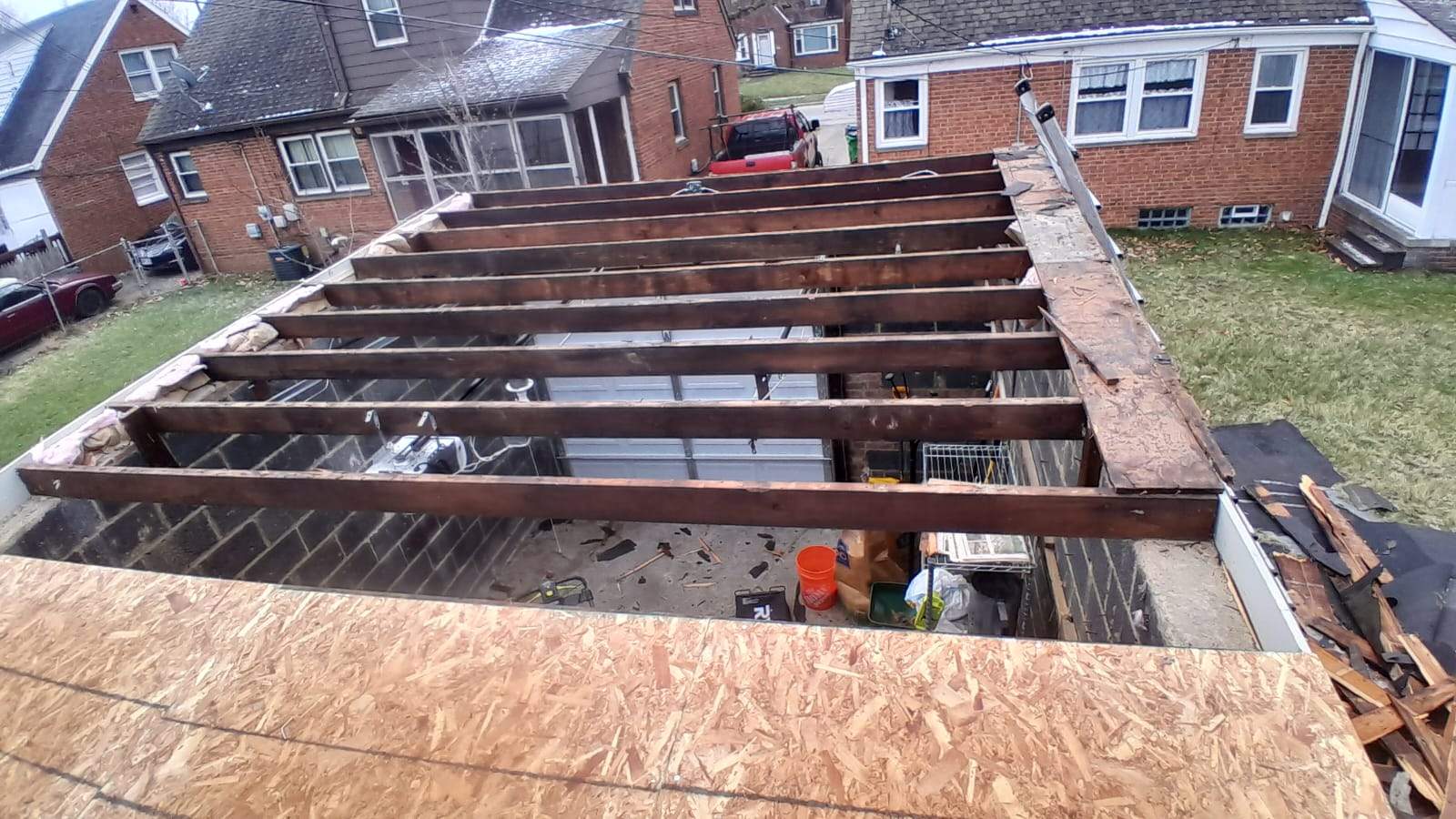 Detached Garage Roof and Decking Replacement by Atlas Roofing & Restoration