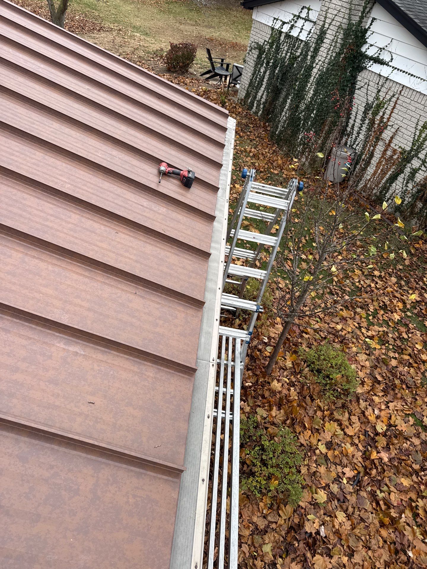 Roof Replacement using MS Standing Seam Roof Western Rust by 180 Contractors