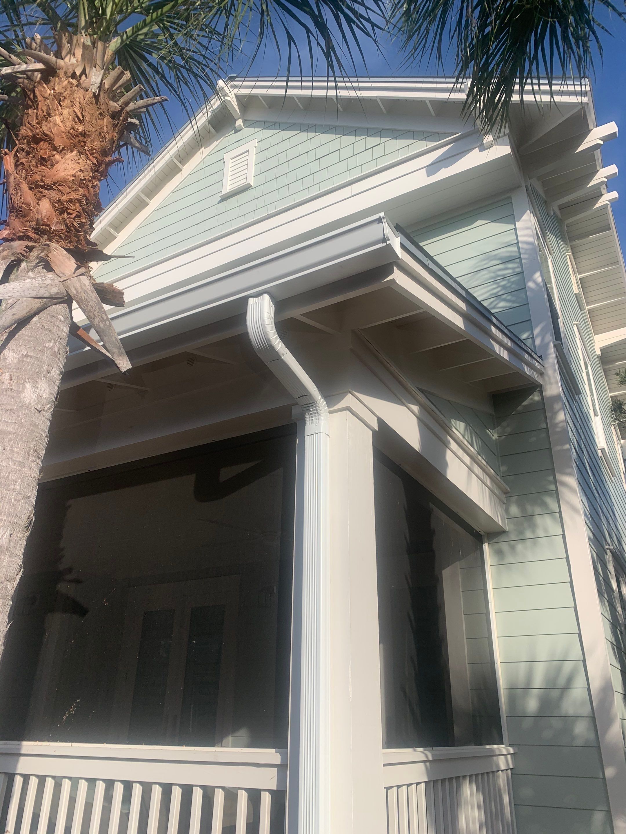 New Downspouts Installation in Rosemary Beach, FL by Gutter Professors