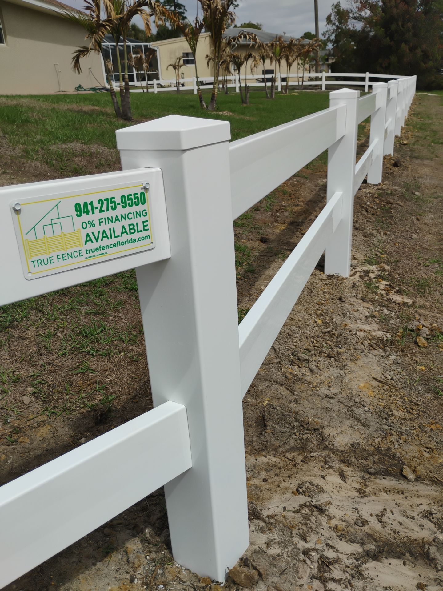 Vinyl Ranch Rail in North Port by True Fence LLC