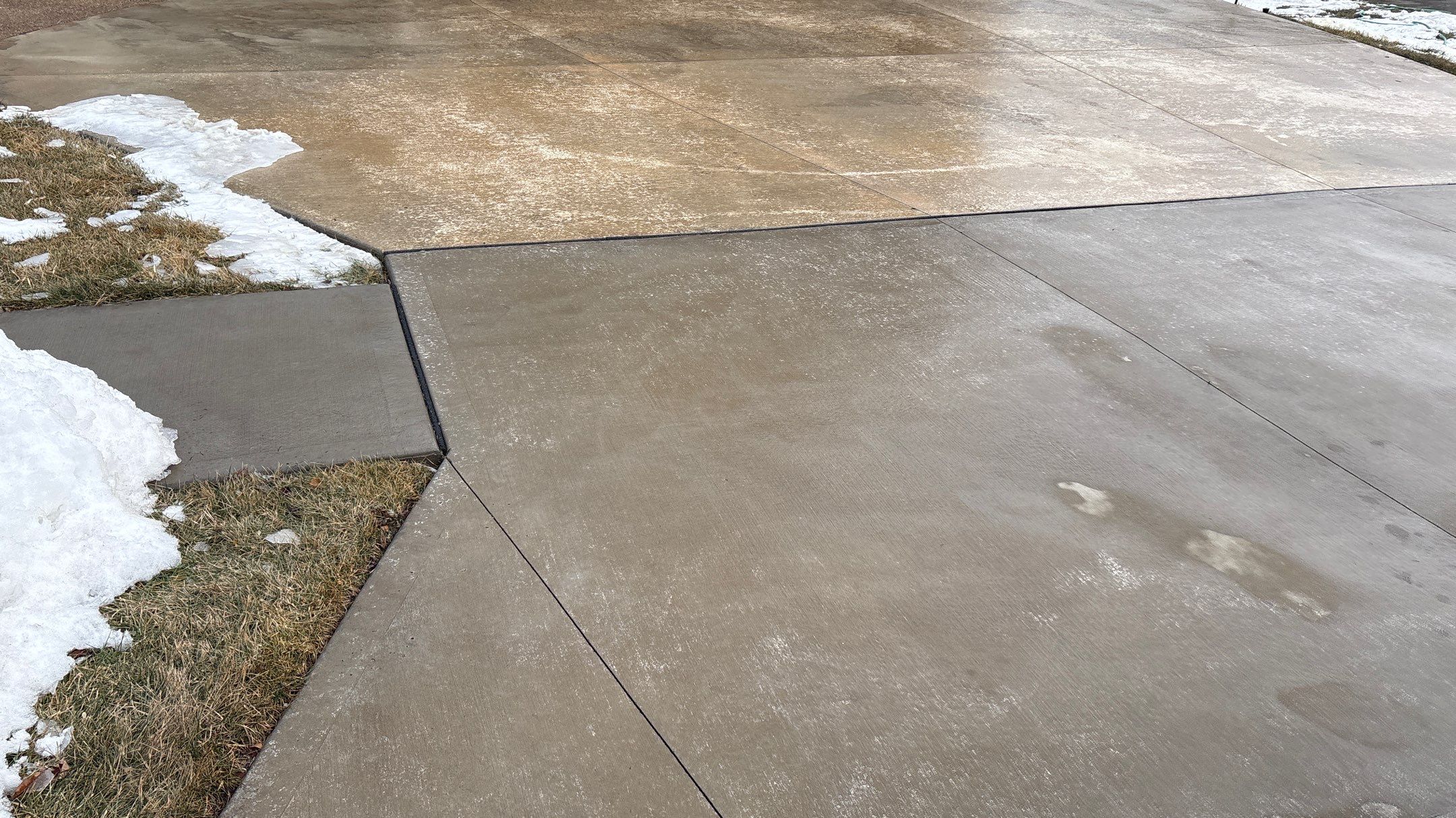 Two-Tone Driveway Resurface - Olathe, KS by Big Red Decorative Concrete, LLC