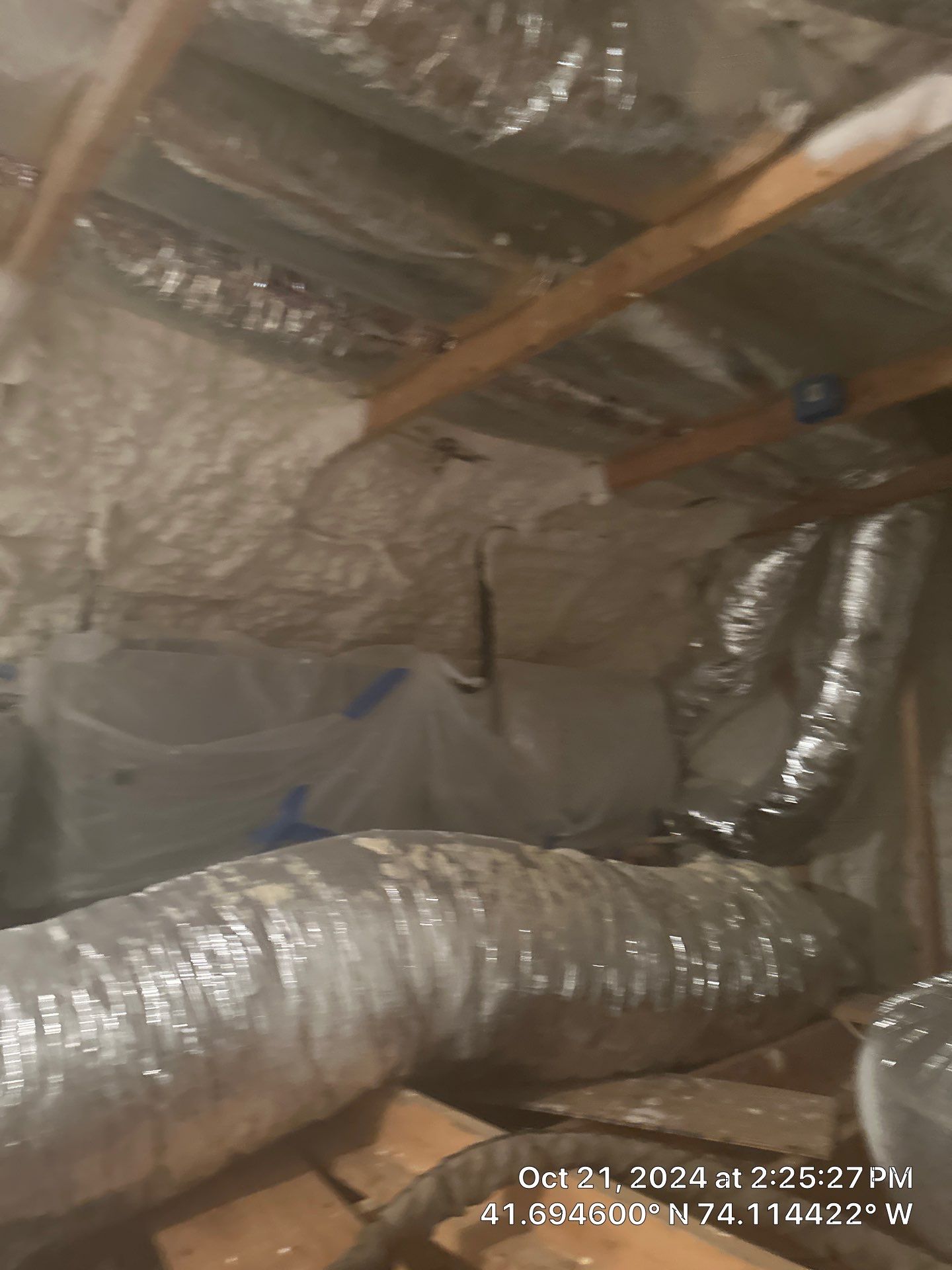 Attic Insulation using open cell spray foam by NYS Foam & Energy