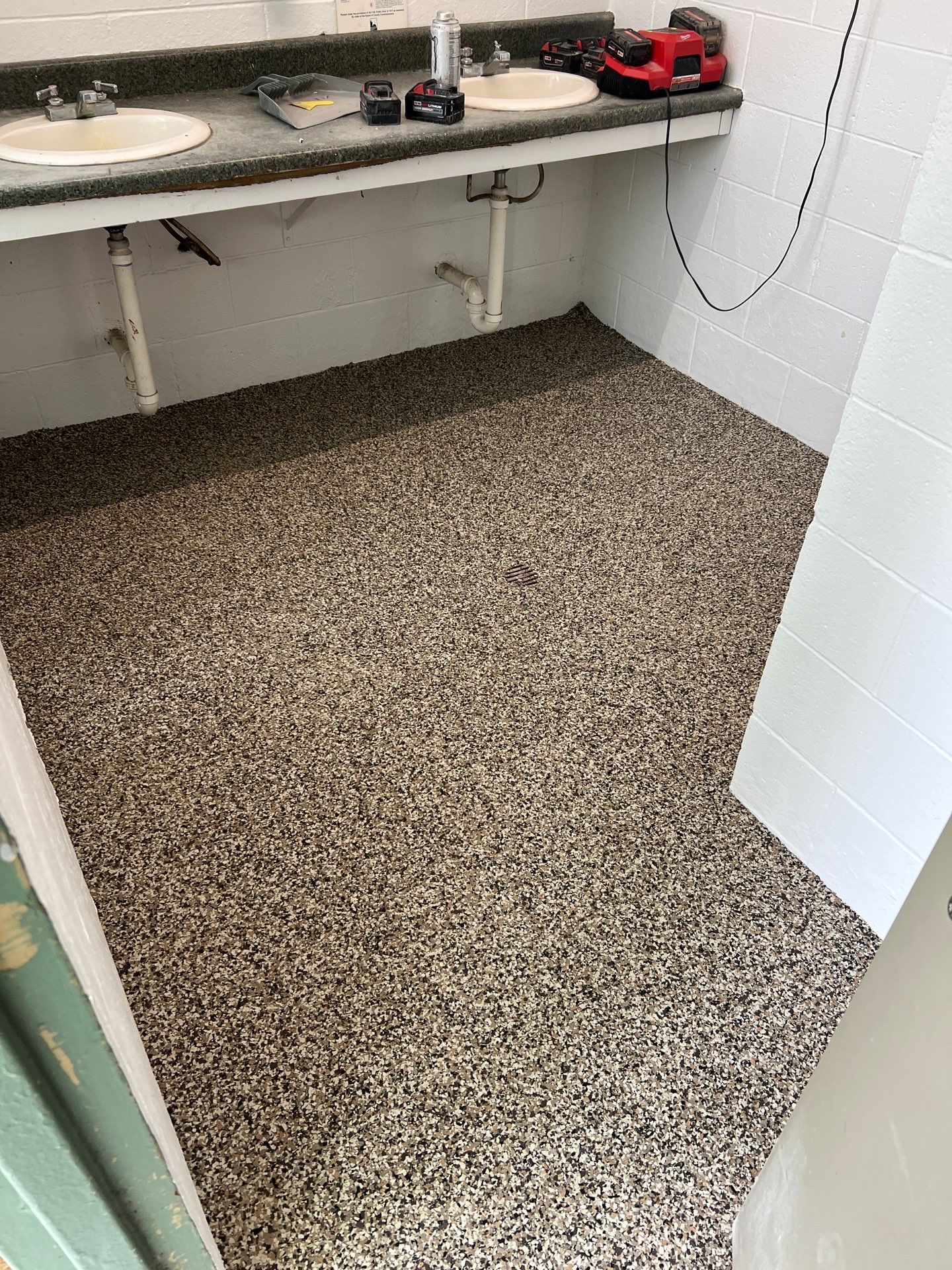Bathroom Repaint & Epoxy Floor coating by Gordon Painting