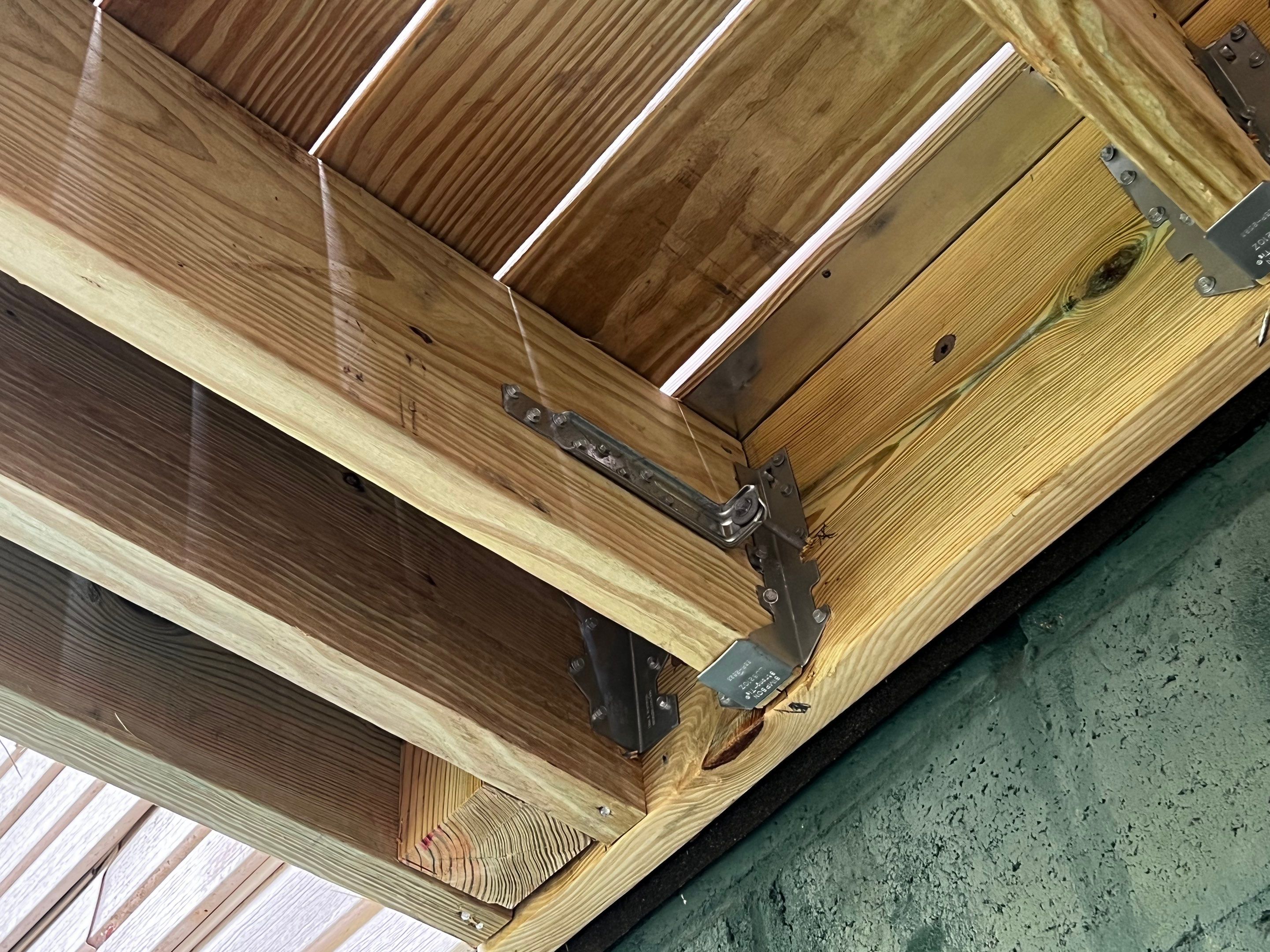 Elevated Pressure-Treated Wood Deck and Staircase Replacement in Atlanta by Swift Home Renovations