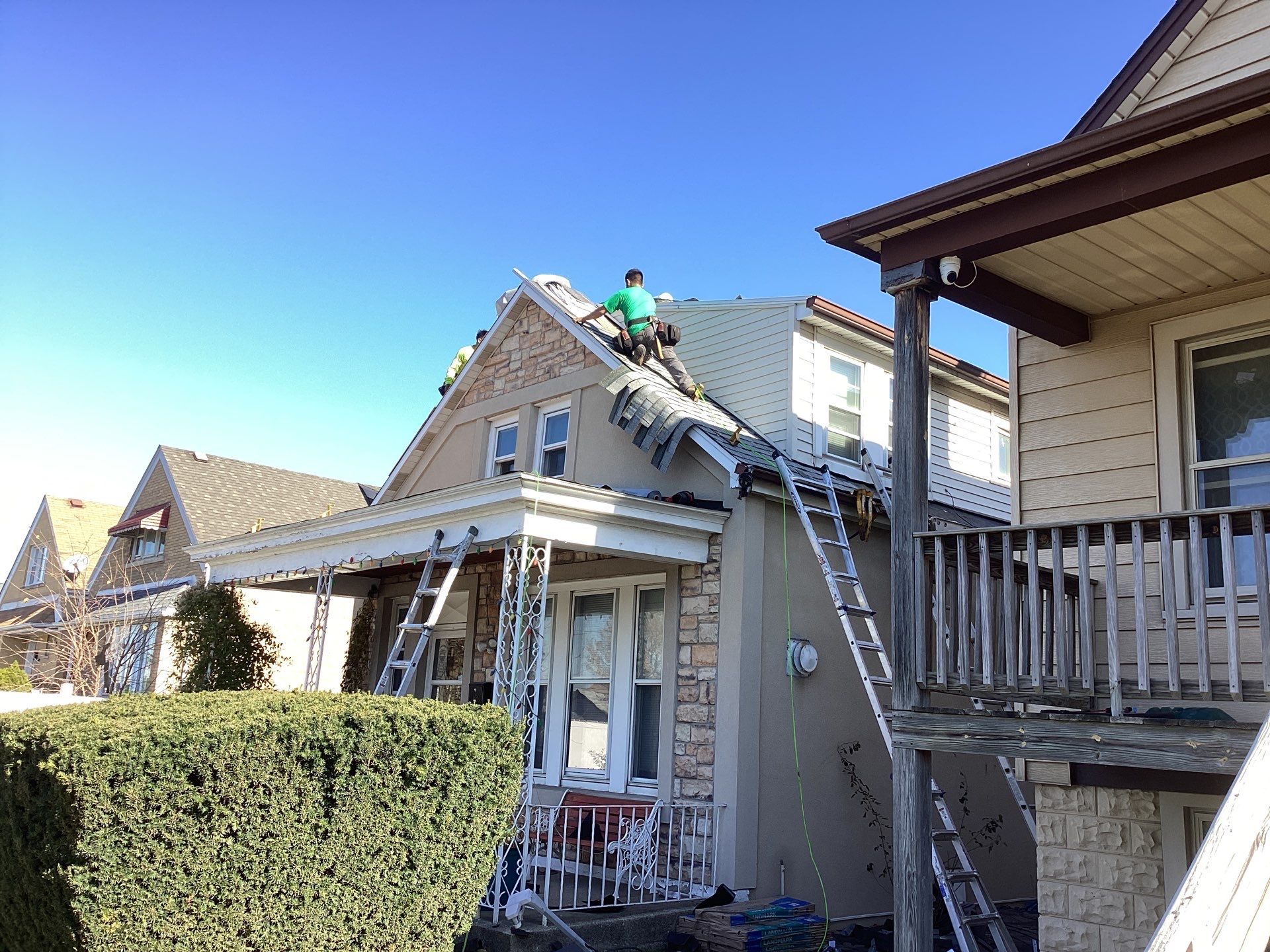 Roof replacement and interior repair by wind damage by Just Brilliant Restoration JBR