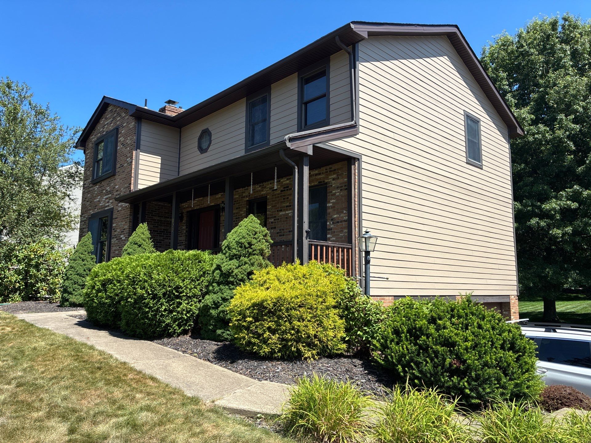 Full House James Hardie Lap Siding and Trim Renovation With Modern Dark Trim In Wexford / Mars PA by Ideal Siding Pittsburgh