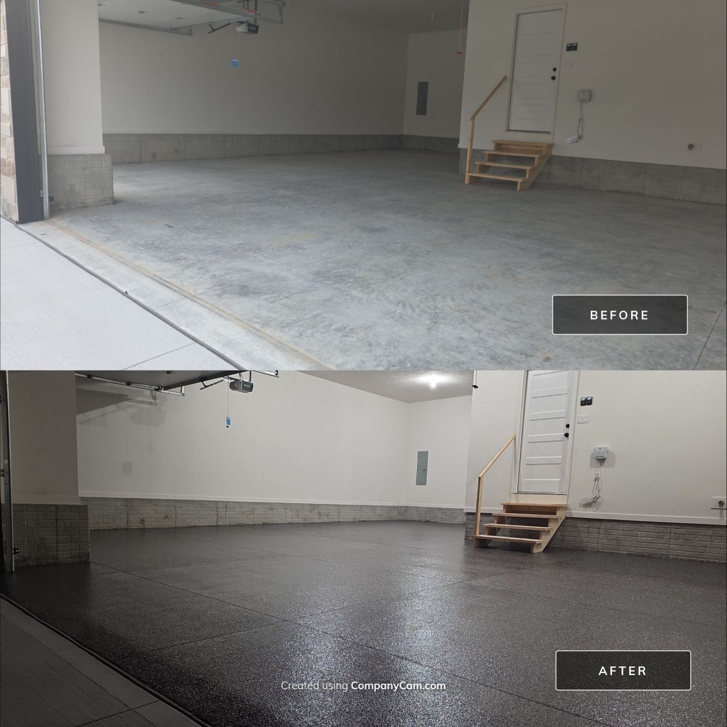 Husker-Style Garage by Revival Concrete Coatings