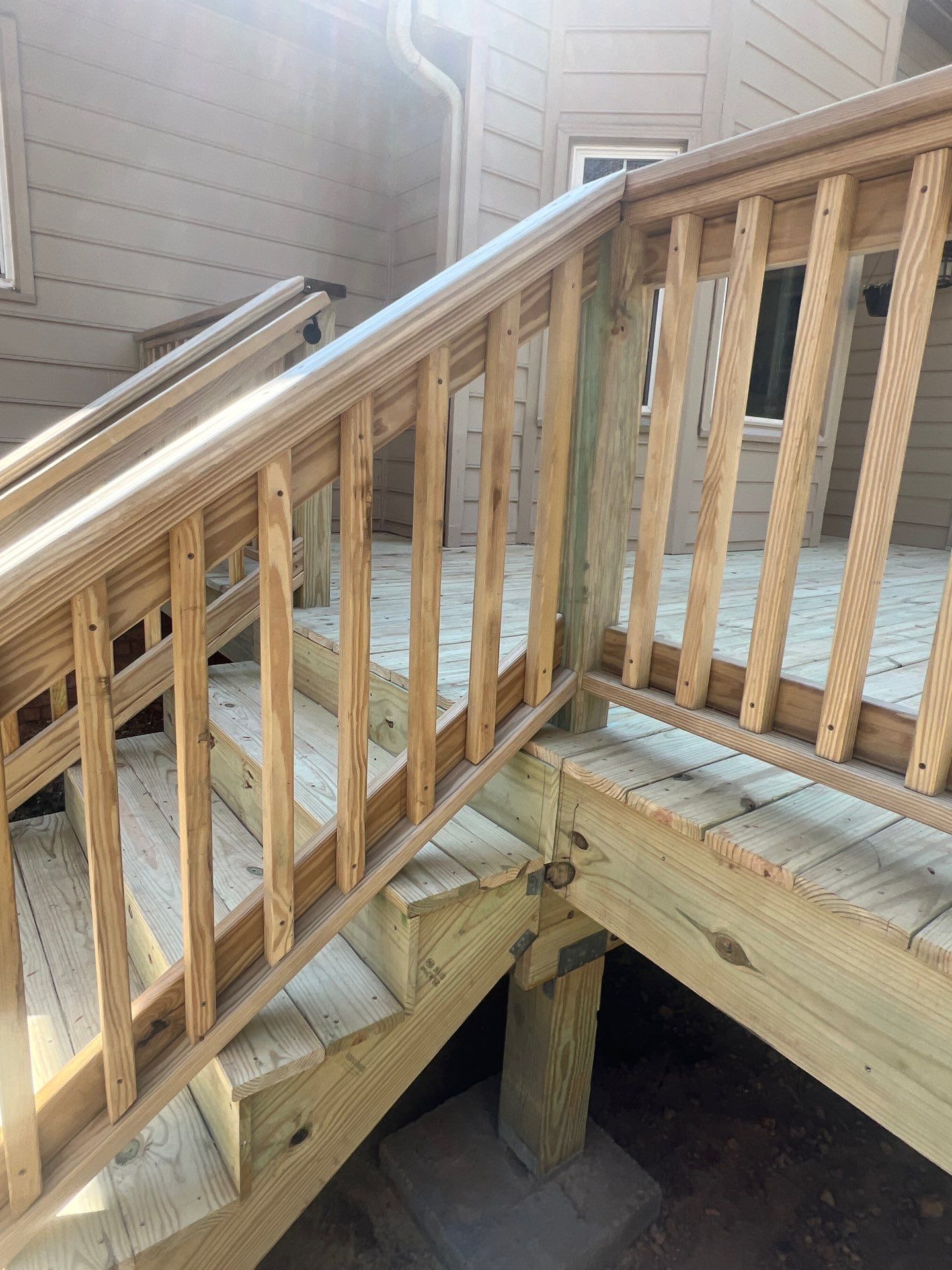 Deck Installation using Pressure Treated Pine in Peachtree Corners, GA by Nelson Exteriors 
