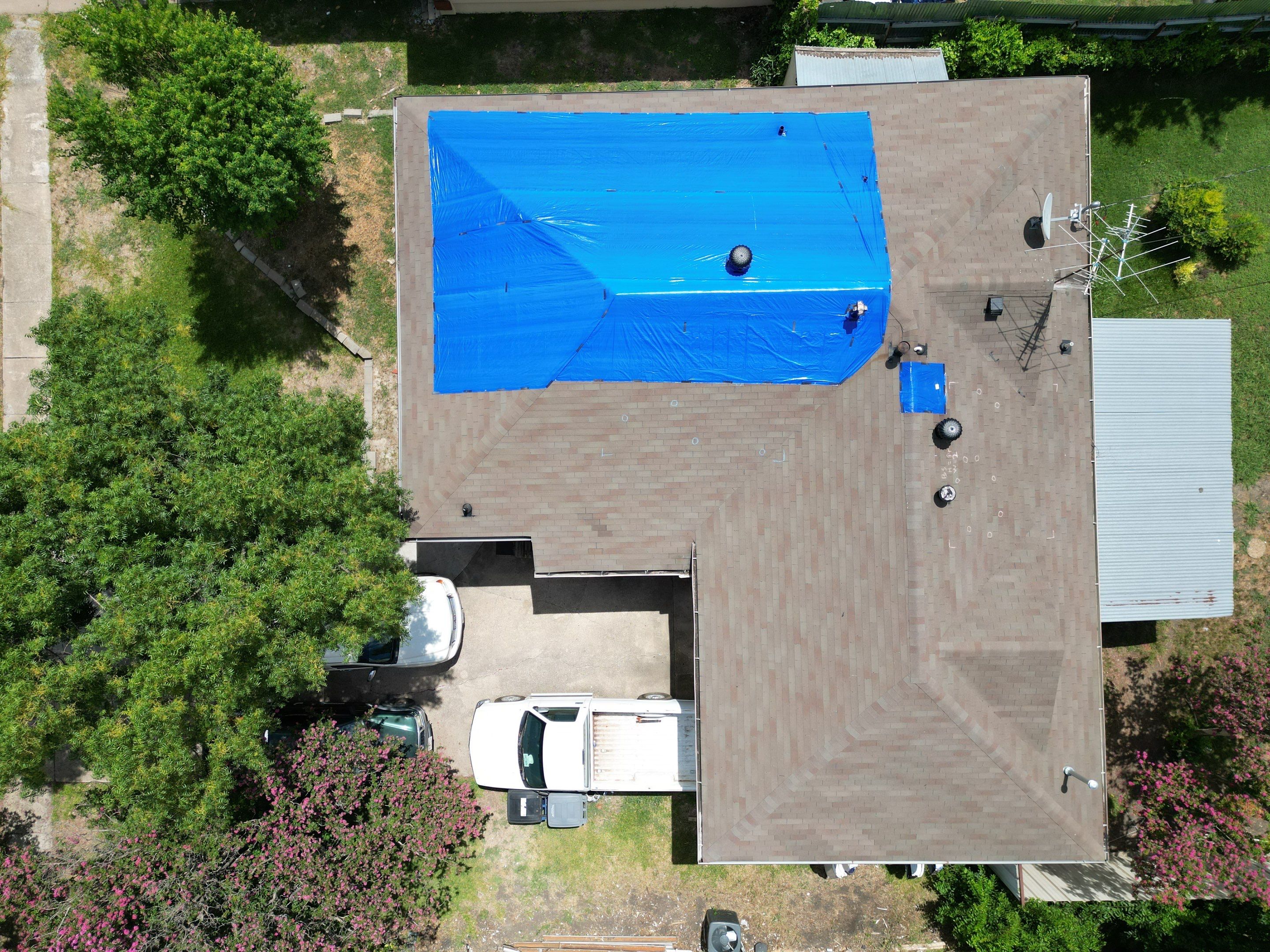 Tarps Dallas  using TARP BLUE by V General Contractors 