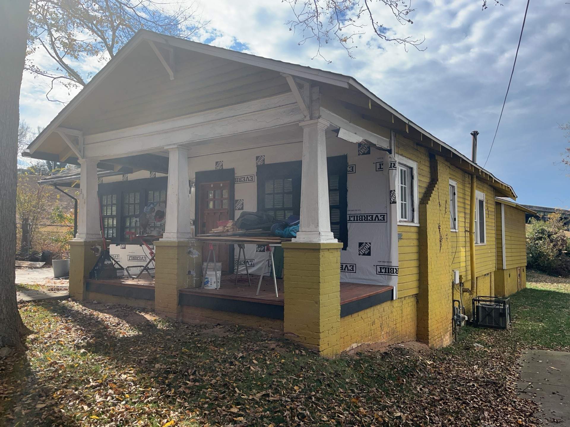 Cedar Tongue & Groove Porch Ceiling Installation Plus James Hardie Siding Replacement by Nelson Exteriors 
