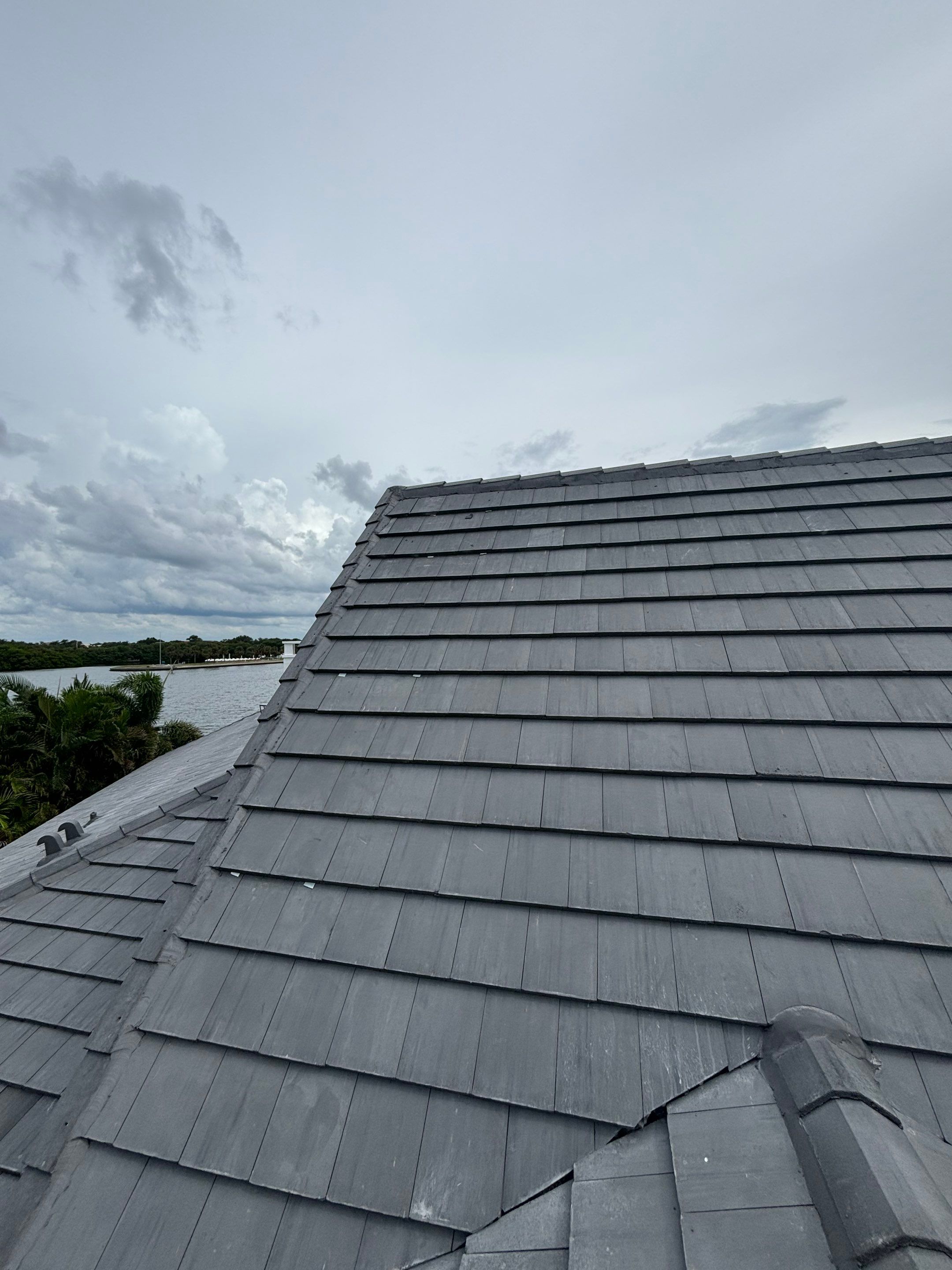 Charcoal Gray Concrete Tile by Reimagine Roofing