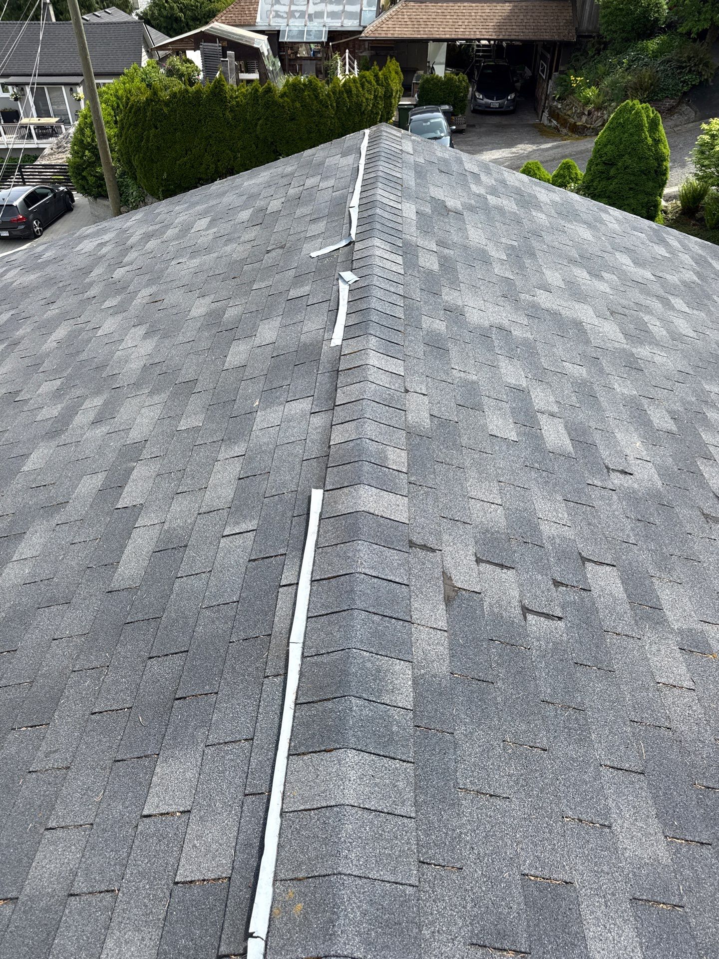 Residential Re-Roof using GAF Timberline HDZ Pewter Grey by Top Notch Roofing Inc