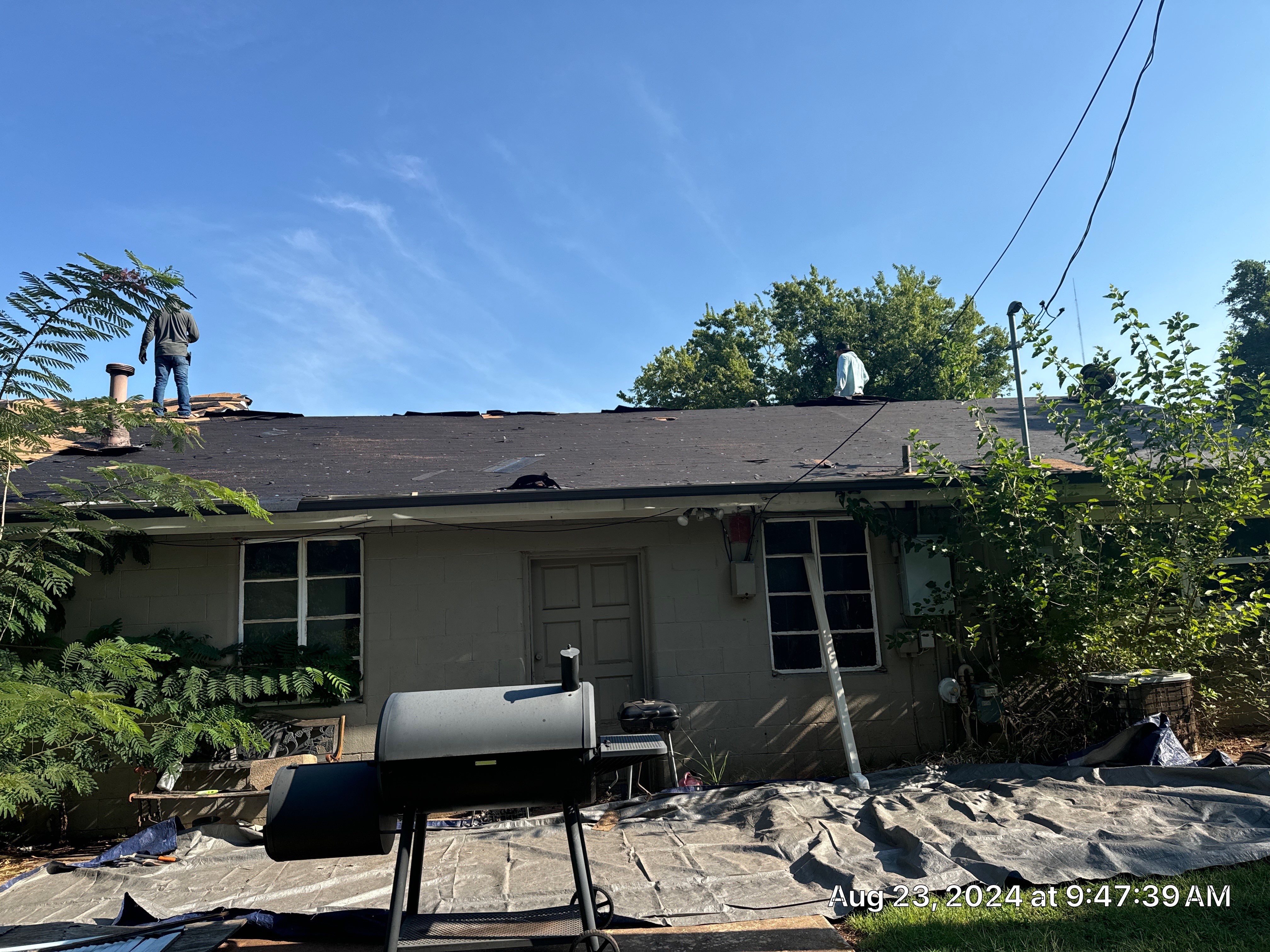 Reroof using IKO Granite Black by Castillo Roofing