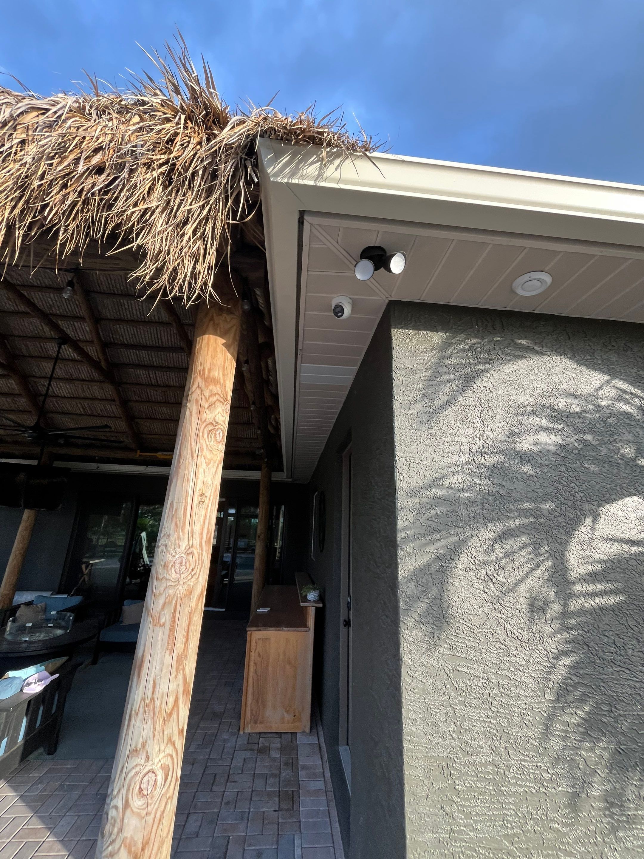  7-inch White seamless gutters and downspouts in Myakka City FL by Gutter Professors