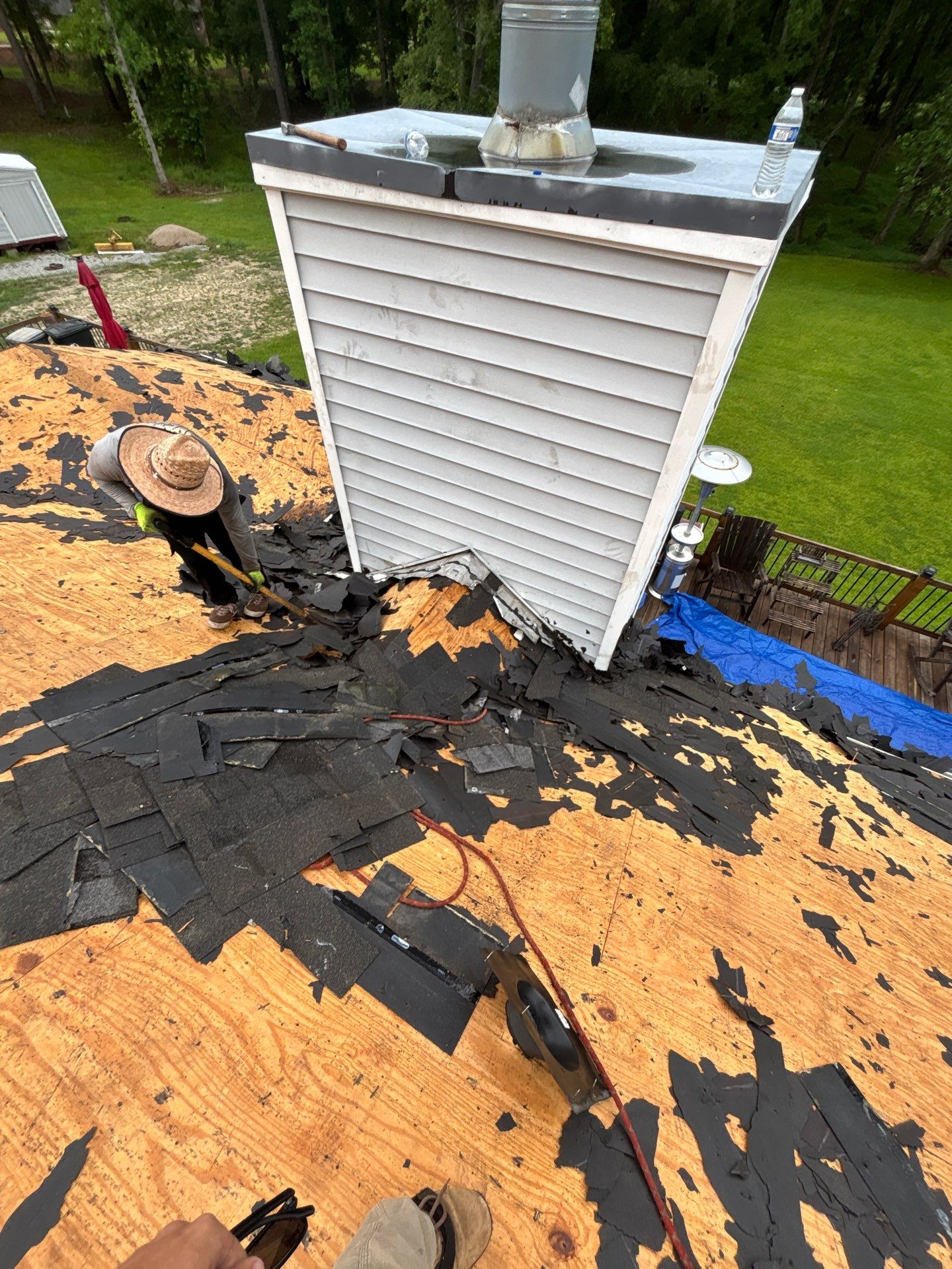 Asphalt Shingle Roof Replacement and Decking Repair in Edgefield by Roofers LLC