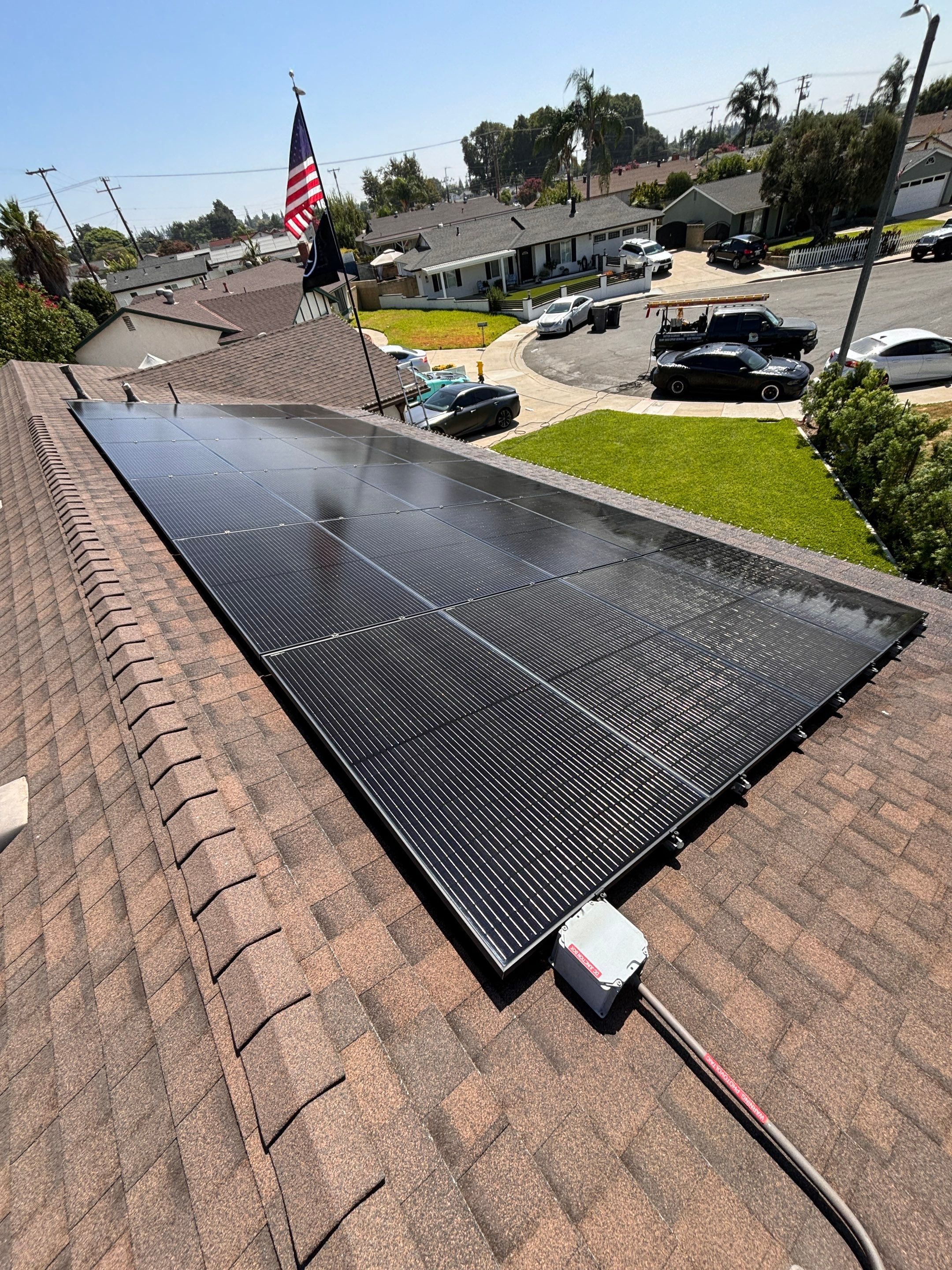 Residential Solar Panel Cleaning in Chino California by Palm Coast Solar Cleaning