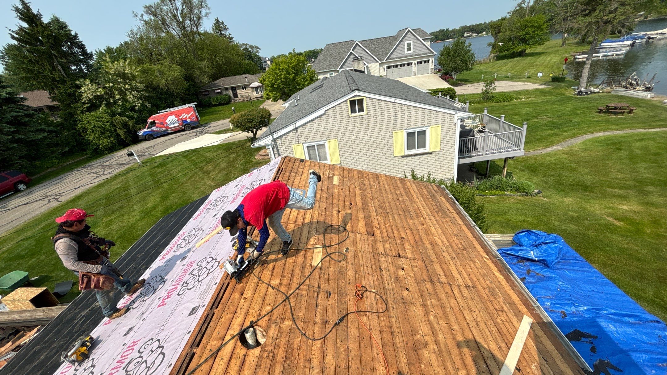 Roof Replacement using Owens Corning Desert Rose by 180 Contractors