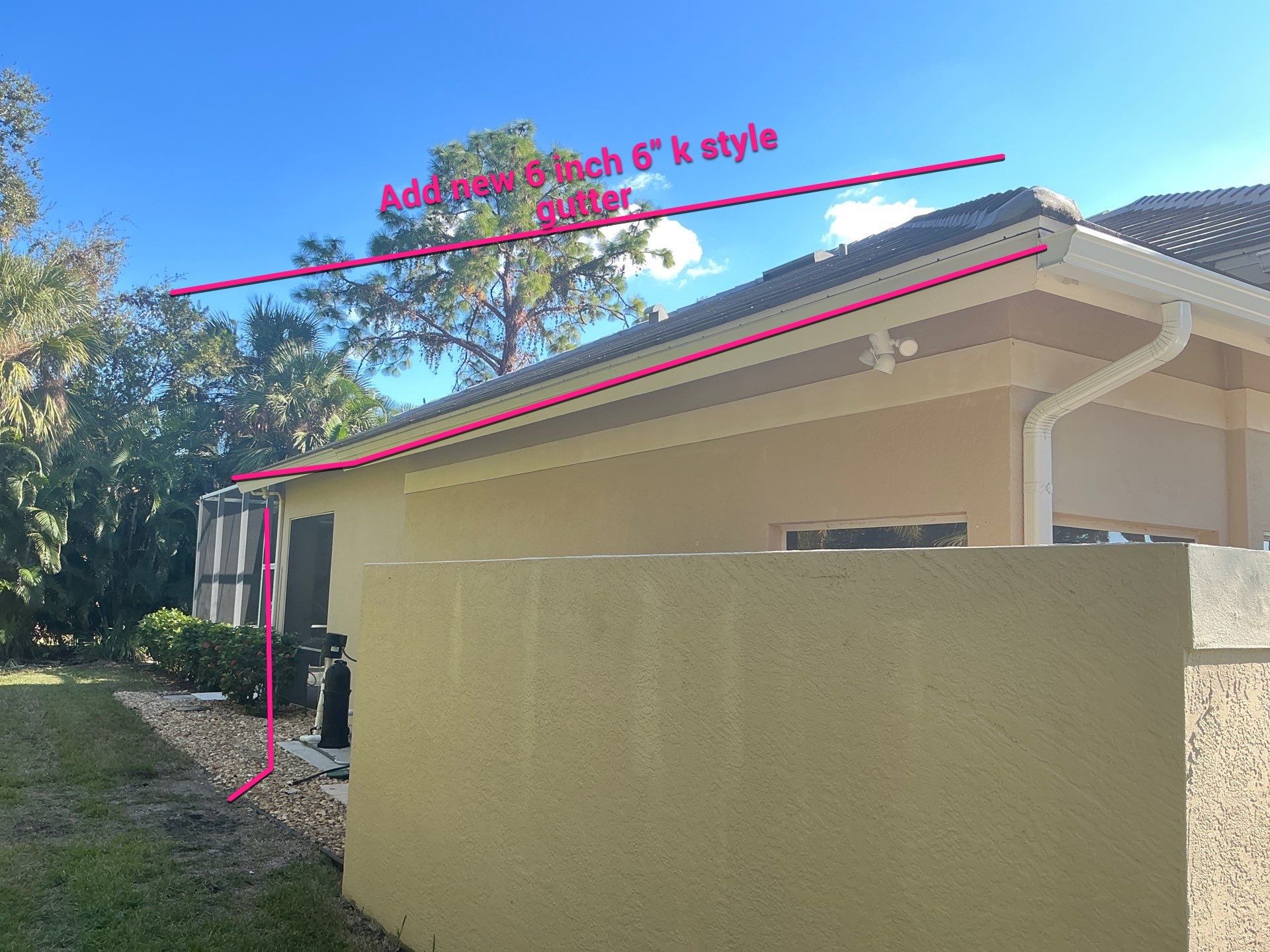 K-Style Seamless Gutter Installation using 6 Inch Seamless Gutters in Bonita Spring FL by Gutter Professors