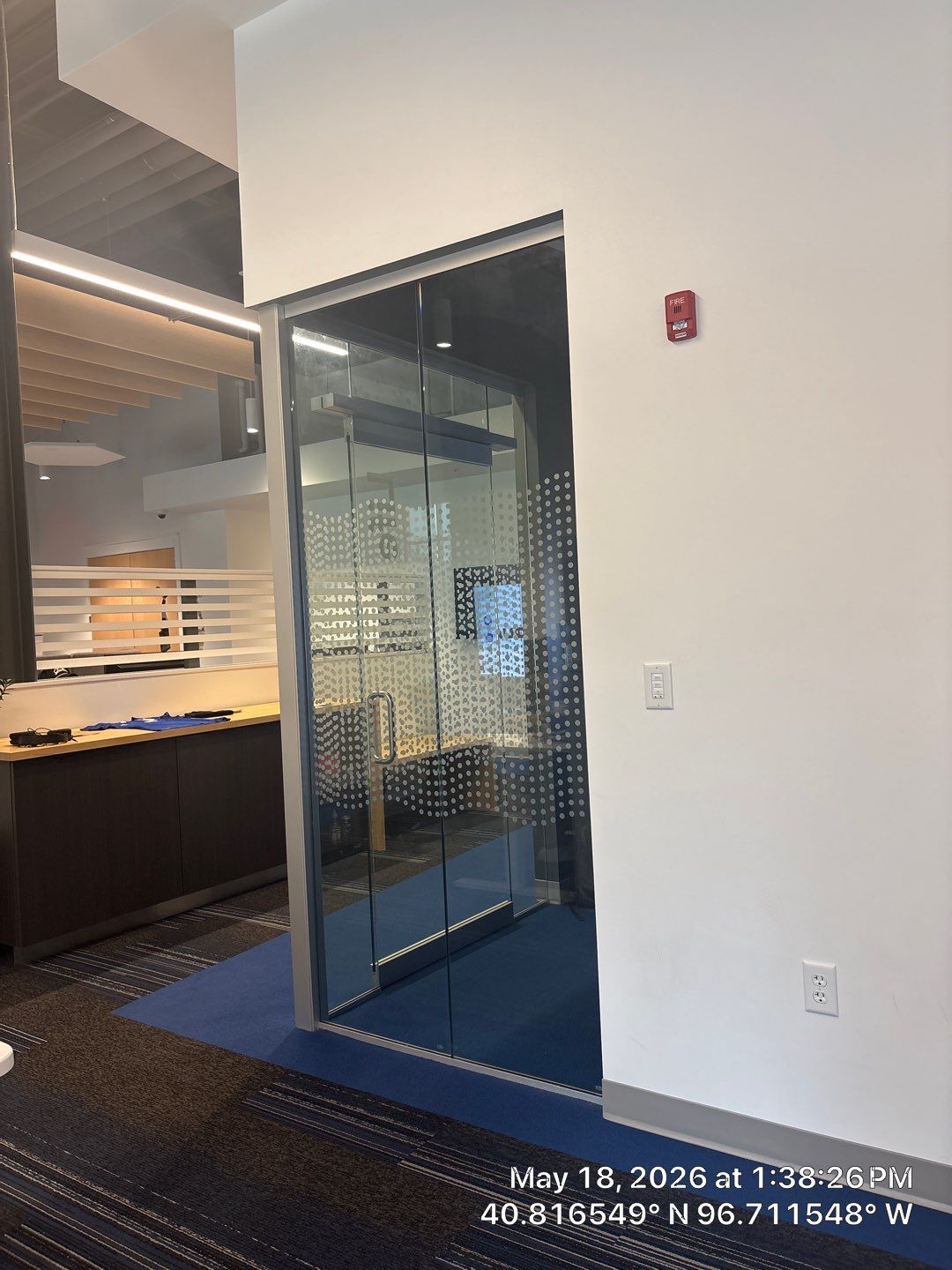 Modern Office Renovation in Lincoln Featuring Acoustic Ceilings and Glass Partitions by CompanyCam Sales Demo