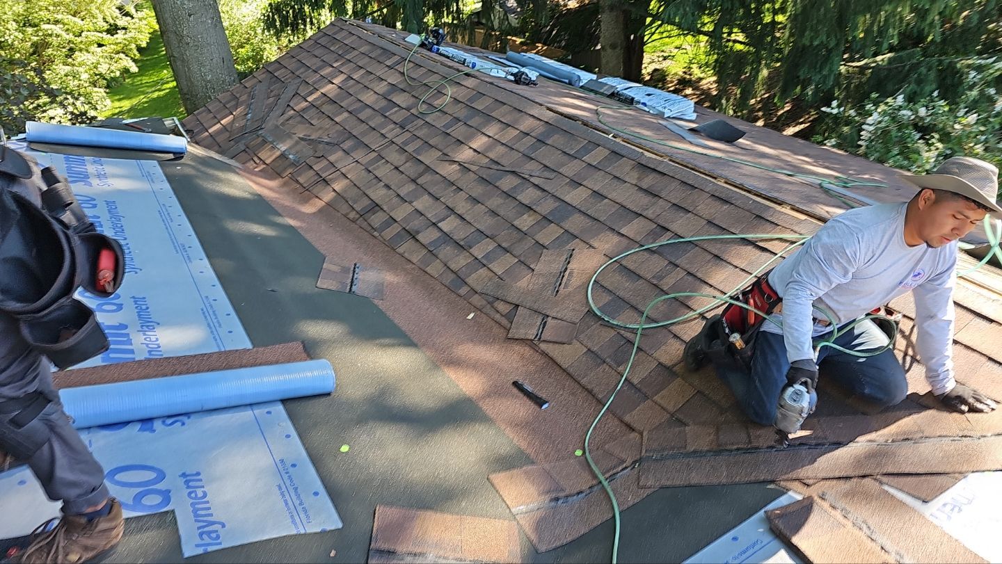 Atlas Pinnacle, Color, Burnt Hickory, Drip Edge, Color, Royal Brown by Eagle Eye Roofing
