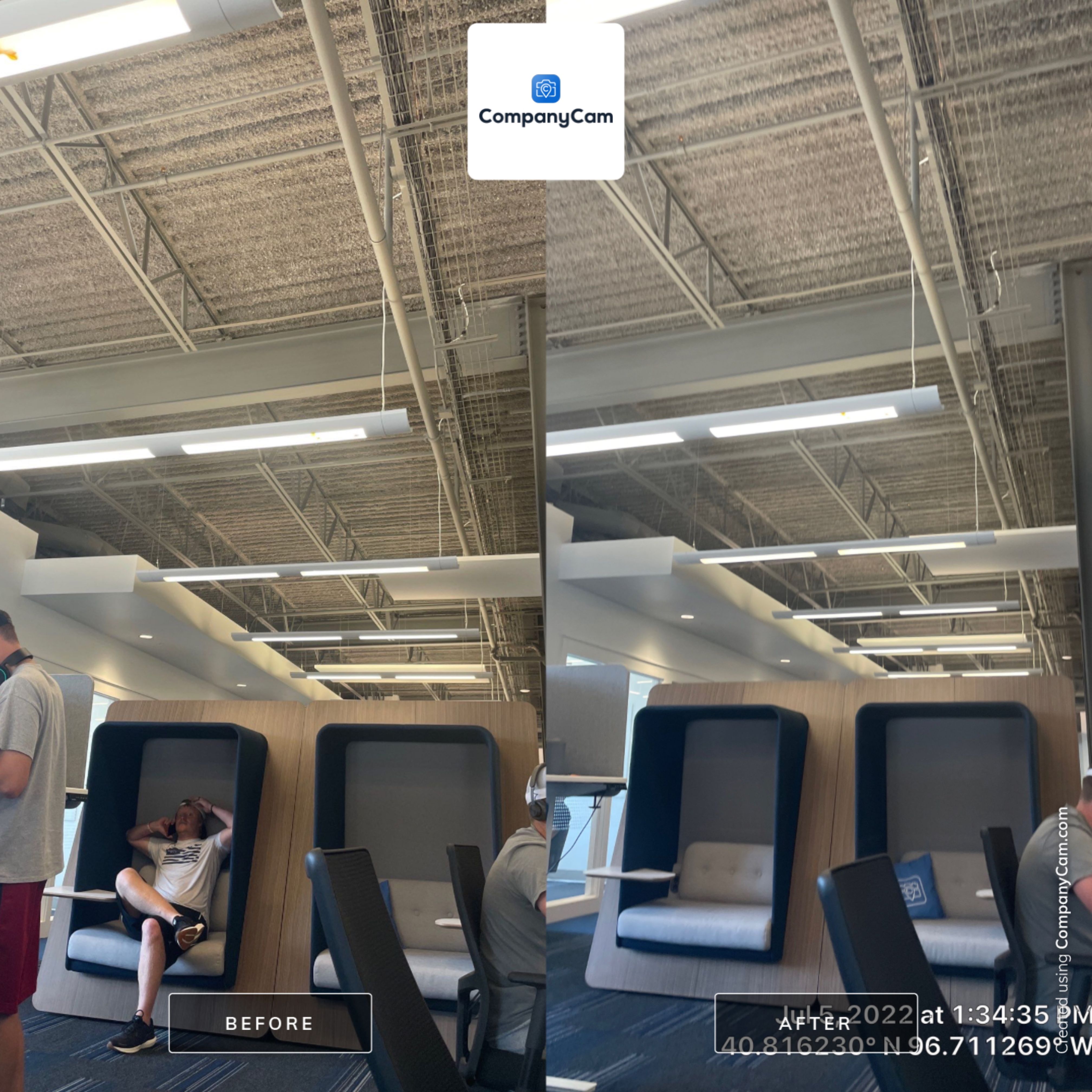 Carpet Installation using wood by CompanyCam Sales Demo