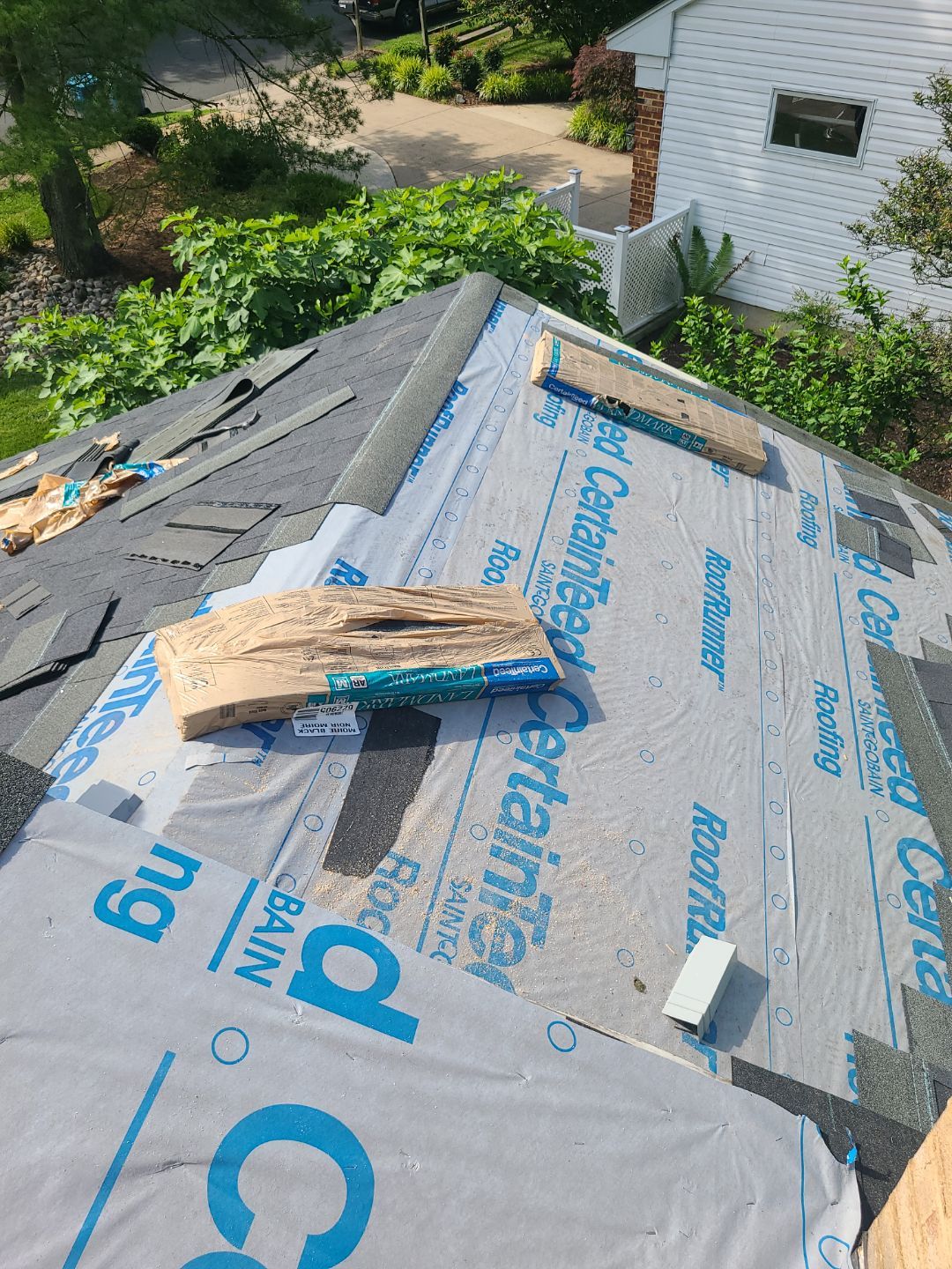 Vienna: Roof Replacement with CertainTeed Landmark Designer Shingles in Moire Black by RM Banning, Inc.