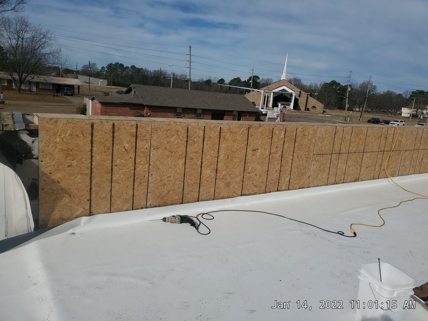 Commercial Roofing Installation using 50 mil PVC by Hostetler Roofing