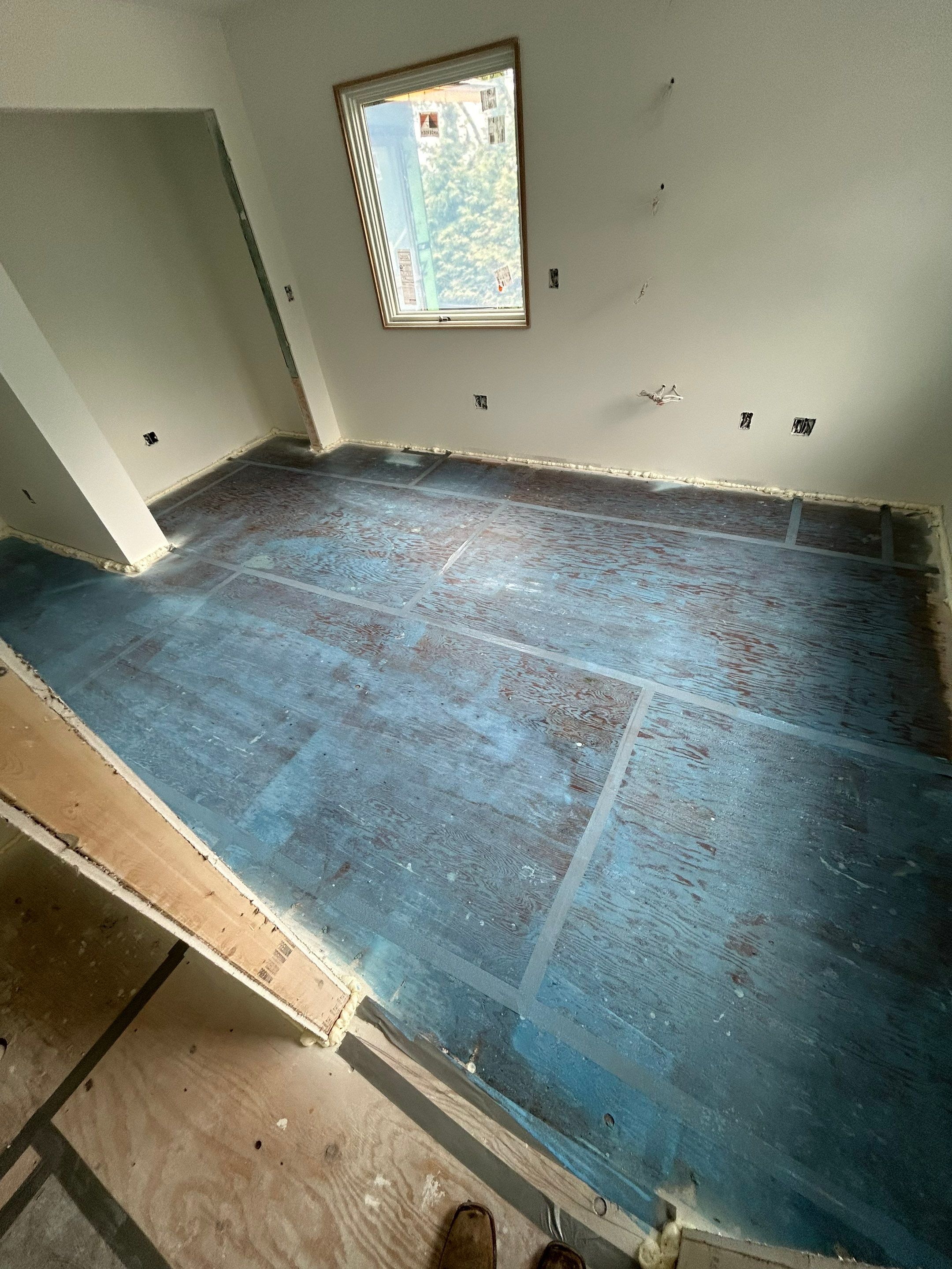 This project has it all!!!! Custom Flooring, Leveling Service, Custom Stair parts and pieces, risers, blue pad cover - all inclusive service from RTB! by RTBaldwin Hardwood Floors