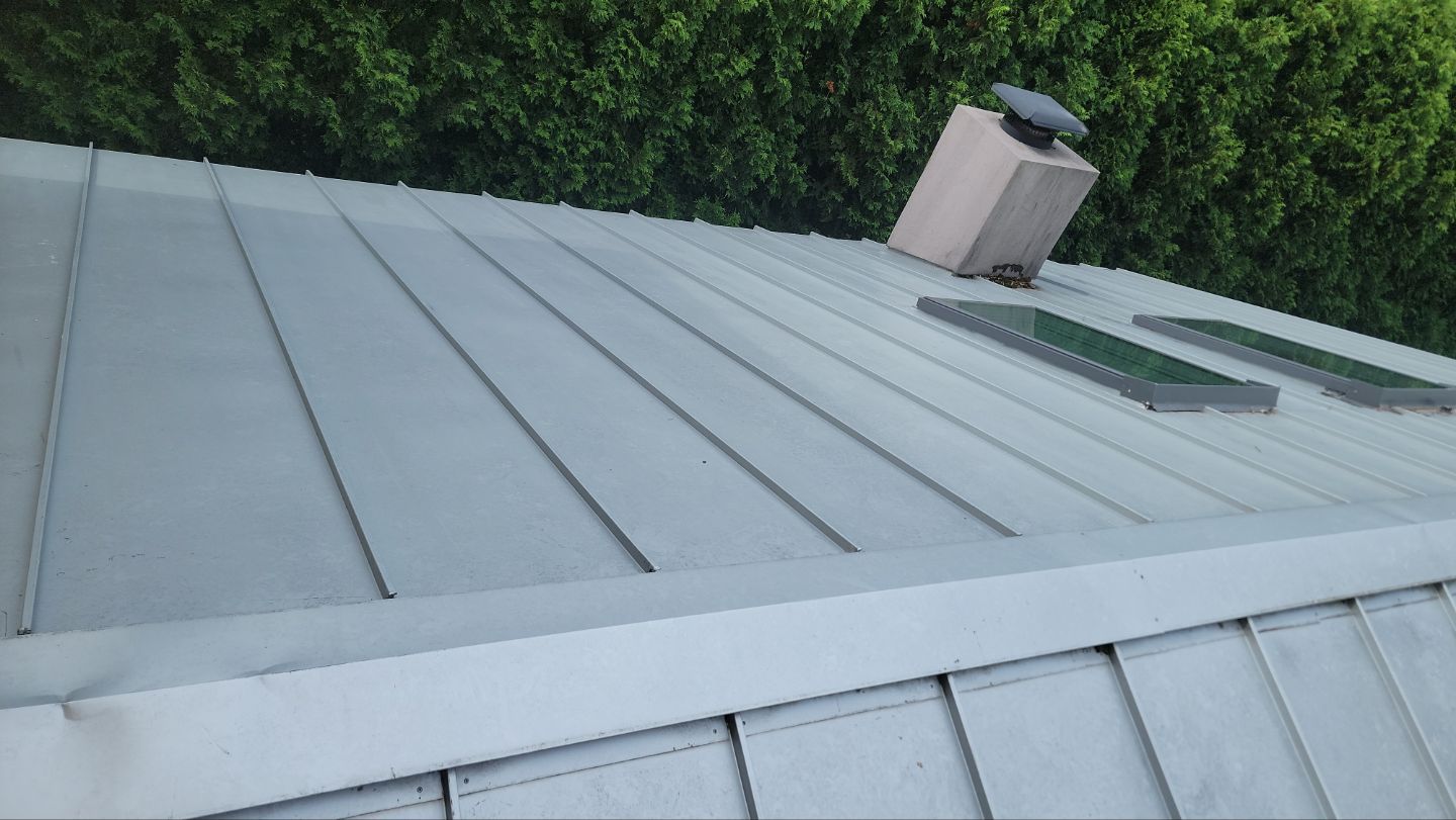 roof washing using Algaecide, soft wash soap by Northern Power Washing LLC.