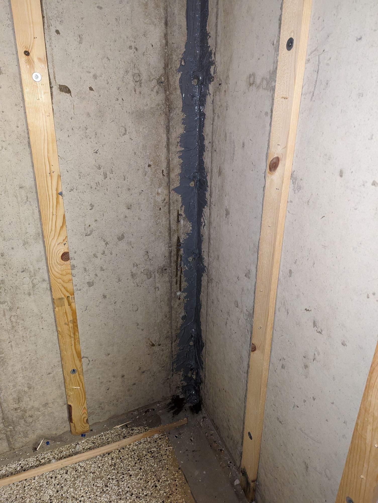 Interior Foundation Crack Repair by Allied Water Services