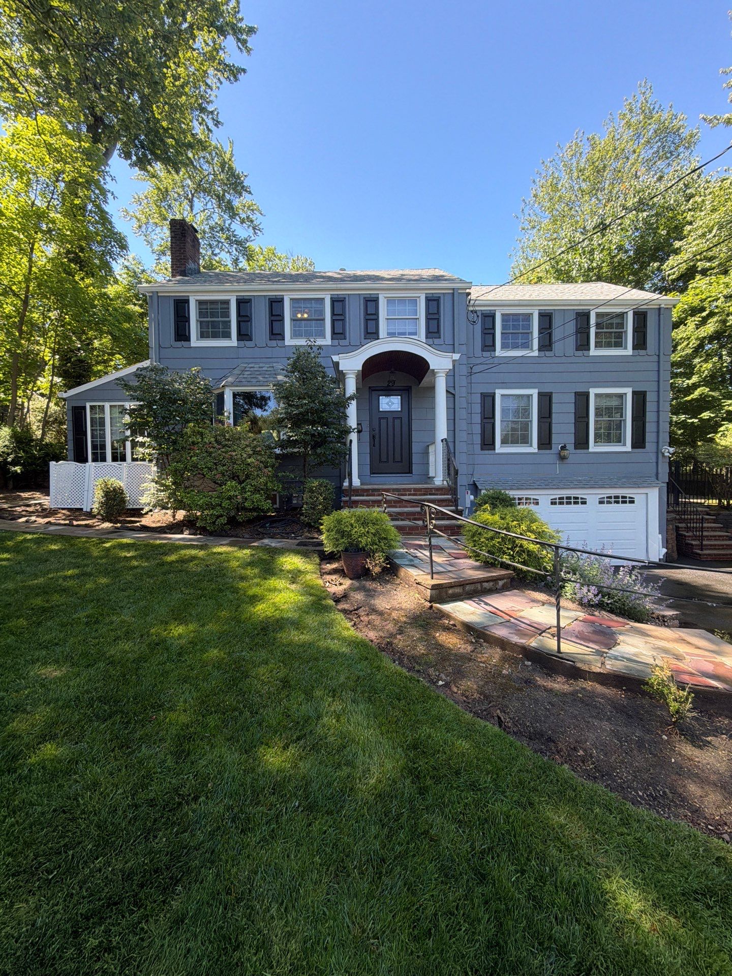 Exterior Painting and Cedar Shingle Siding Repair in Cedar Grove by Spectrum Painting, LLC