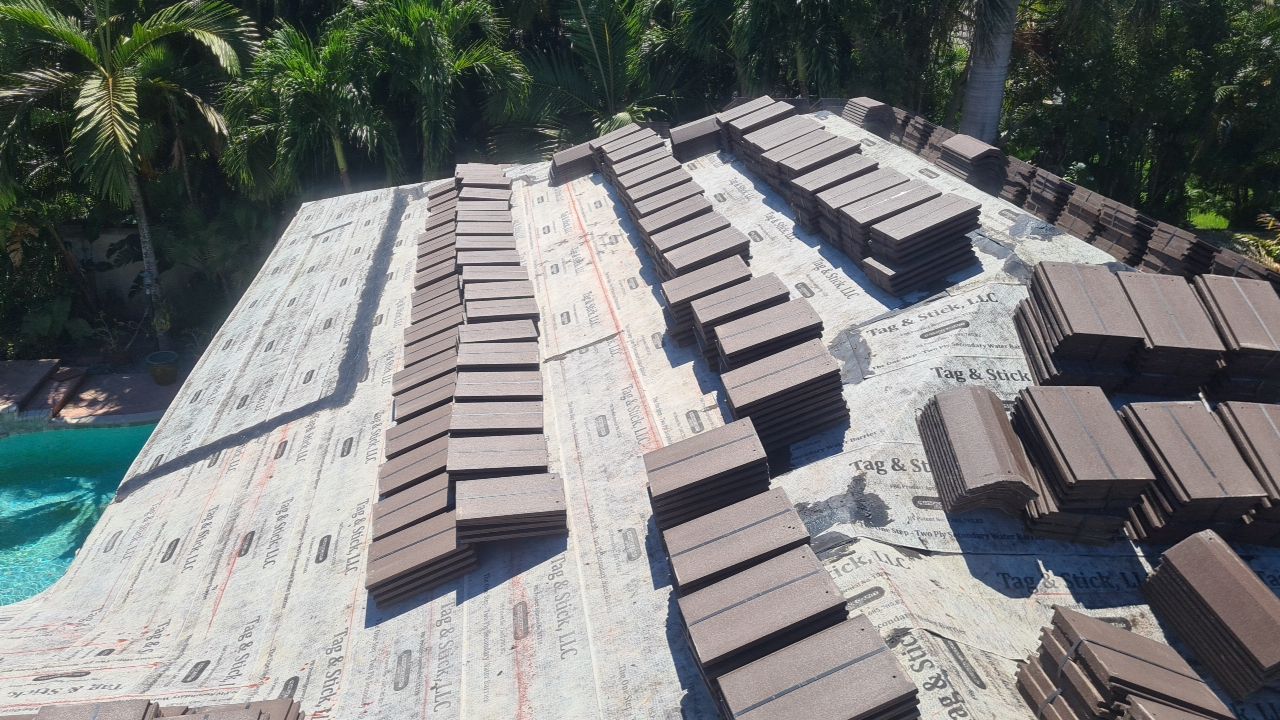 Residential Roofing Installation using Eagle Roofing Tile by BLUES BROTHERS ROOFING