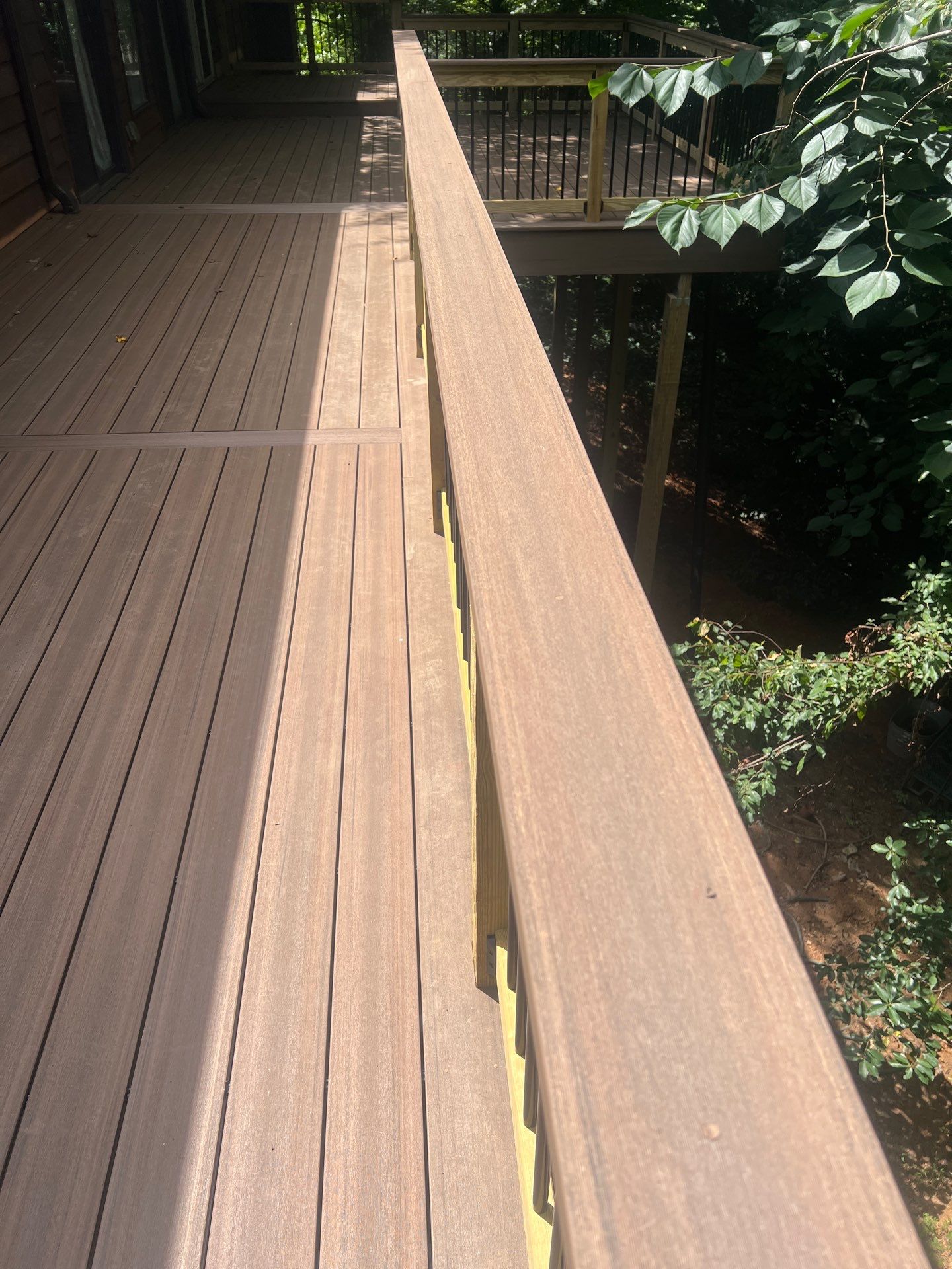 Atlanta, GA Front Porch Deck Rebuild using Timbertech and Pressure Treated Pine by Nelson Exteriors 