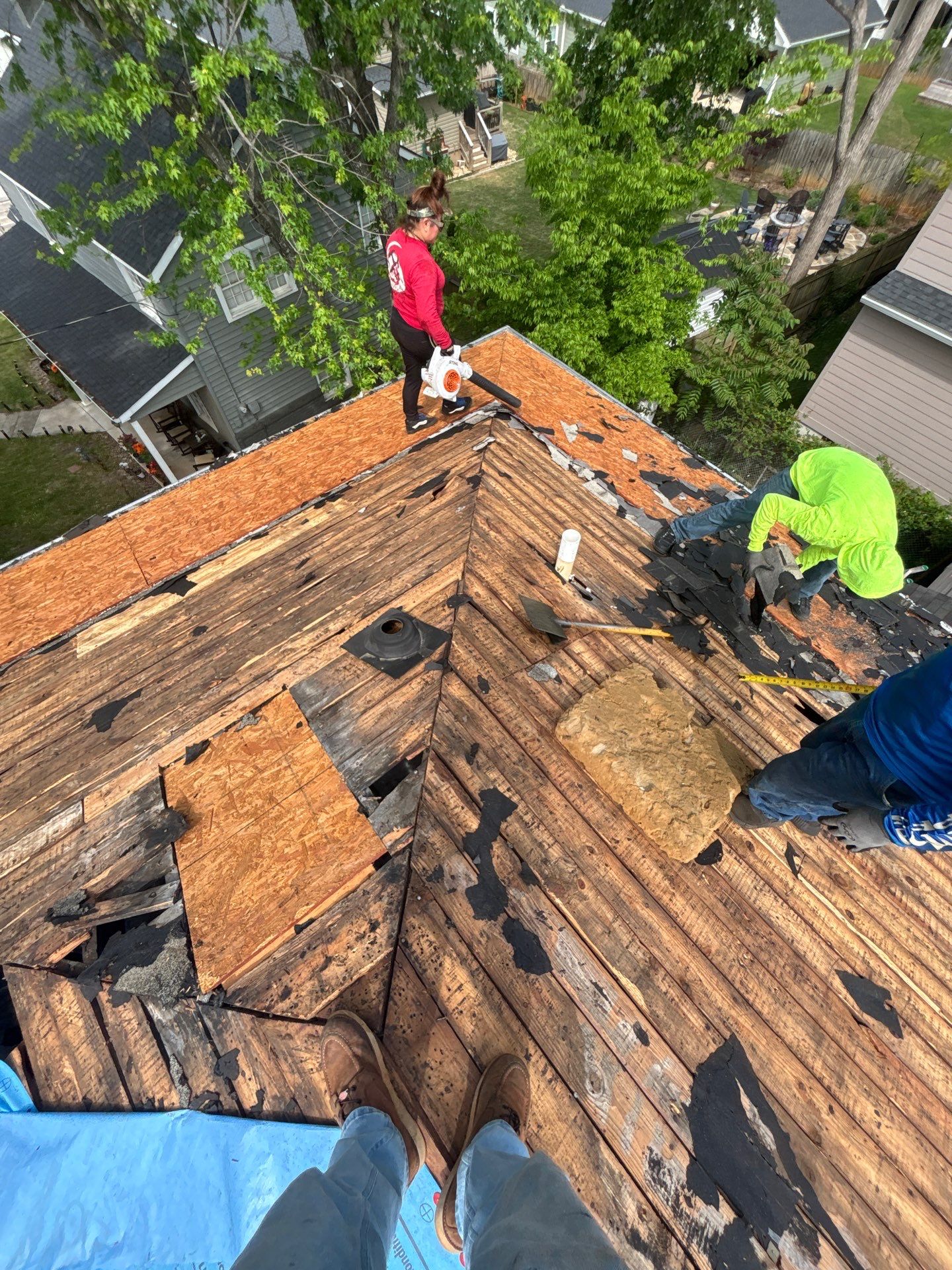 Residential Architectural Shingle Roof Installation and Decking Repair in Greenville by Roofers LLC
