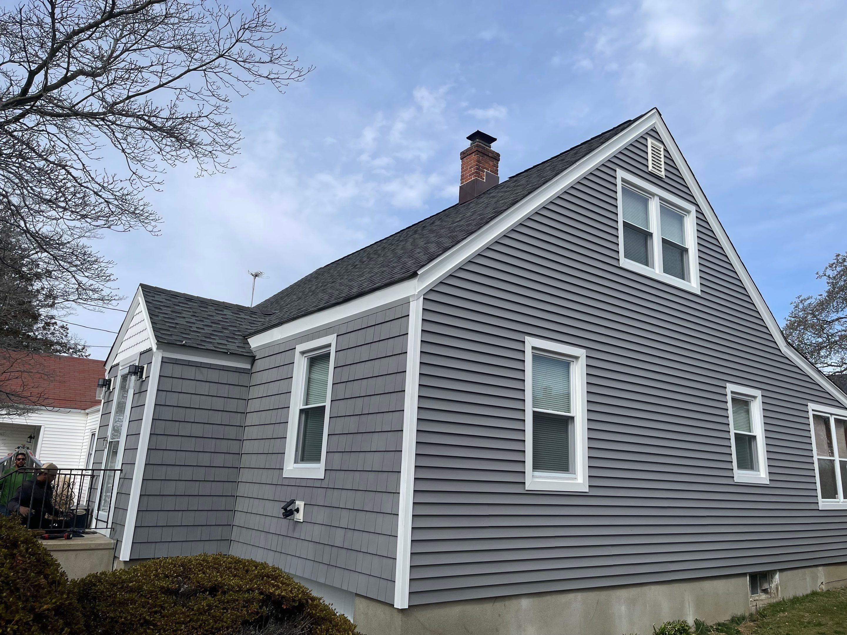 Siding Installation using Certainteed Monogram Charcoal Gray by A Plus Exterior
