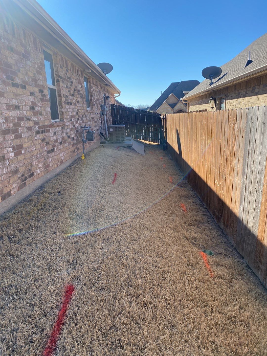 Concrete Slab , Retaining Wall , Fence, and landscape. by Clays Services Inc