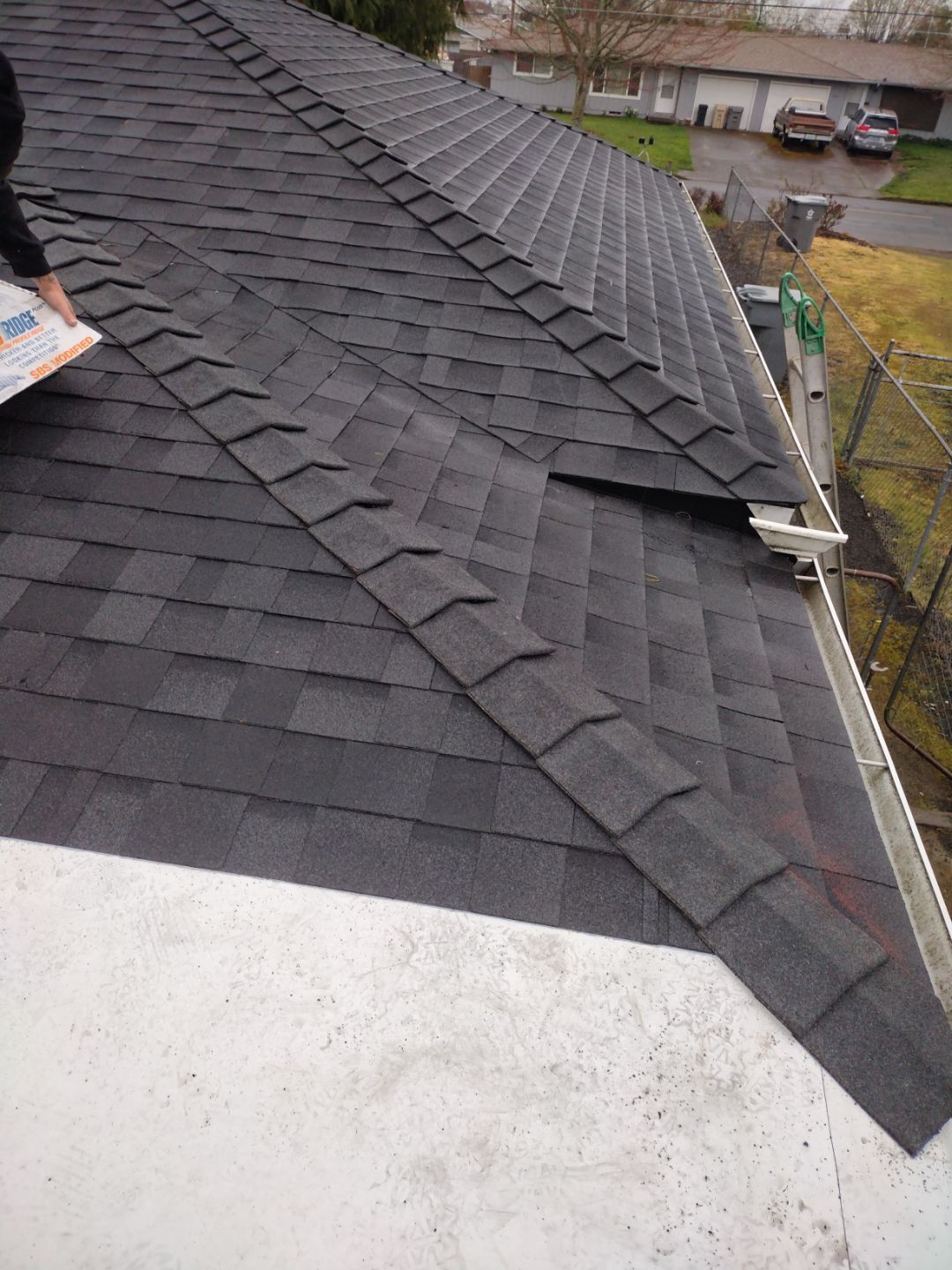 Residential Roofing Installation using IKO Dynasty (Color: Granite Black) by Orezona Building & Roofing Company, Inc.
