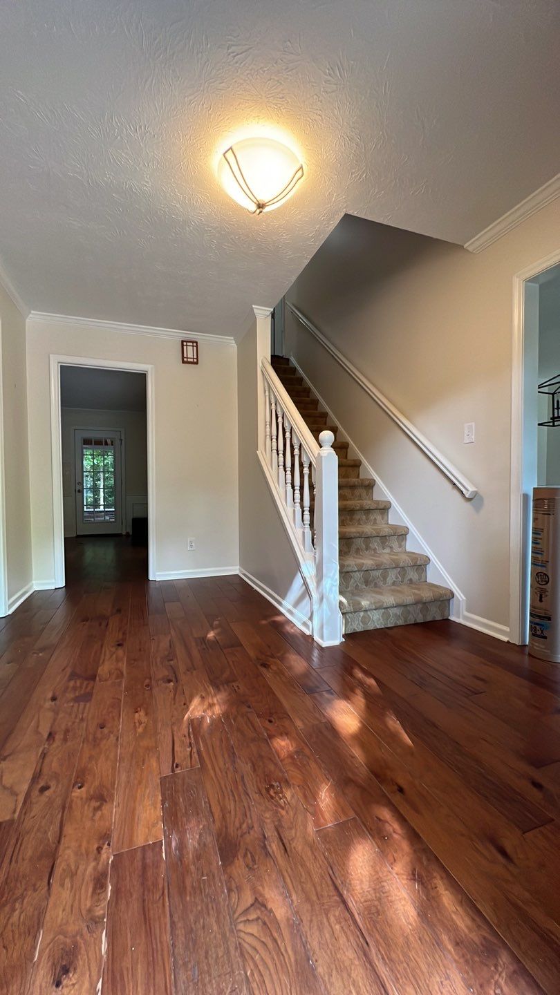 Dark Hardwood Floor Installation and Interior Painting in Marietta by Swift Home Renovations