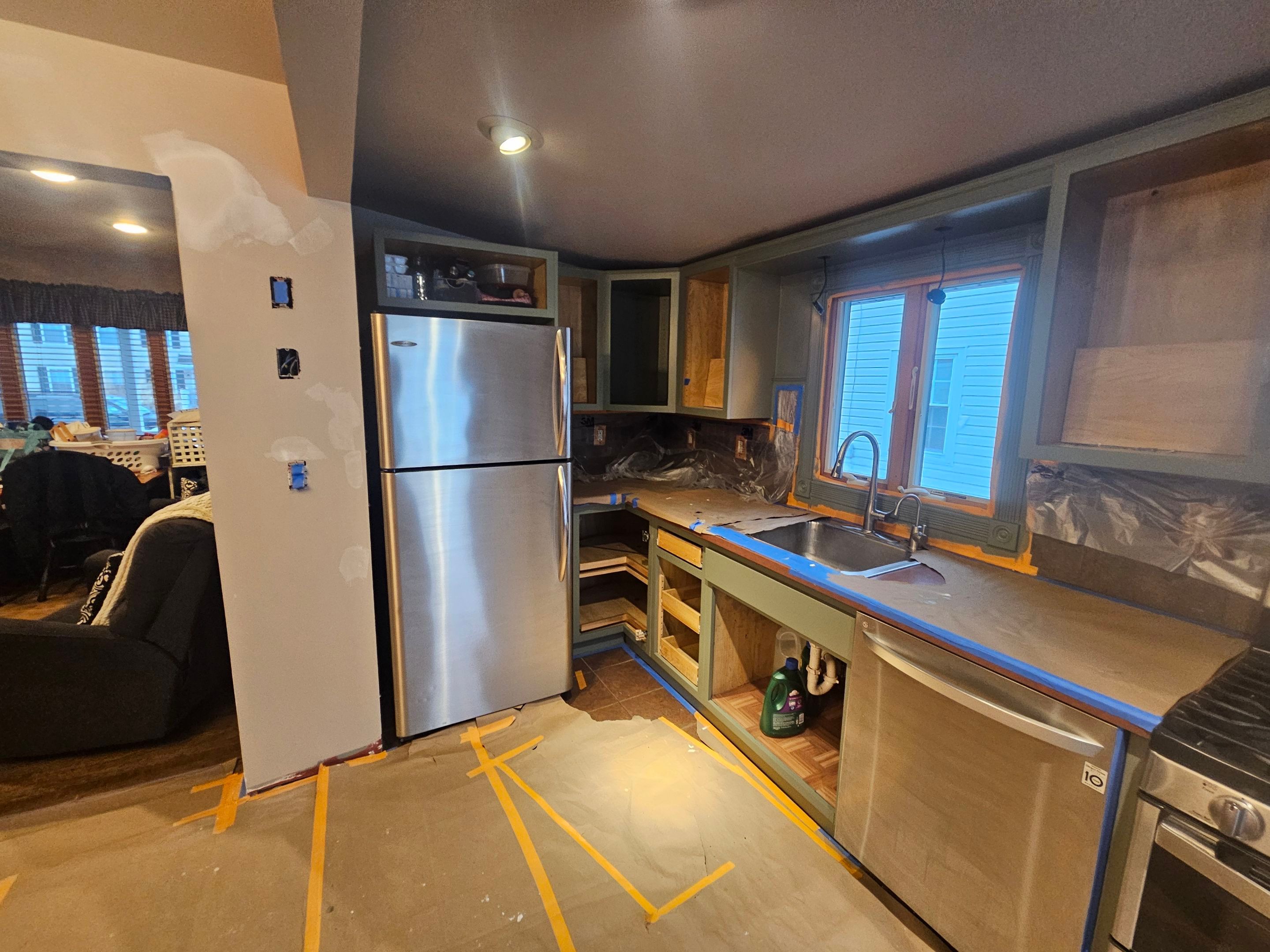 Cabinet Refinishing using Benjamin Moore Command Satin by Spectrum Painting, LLC