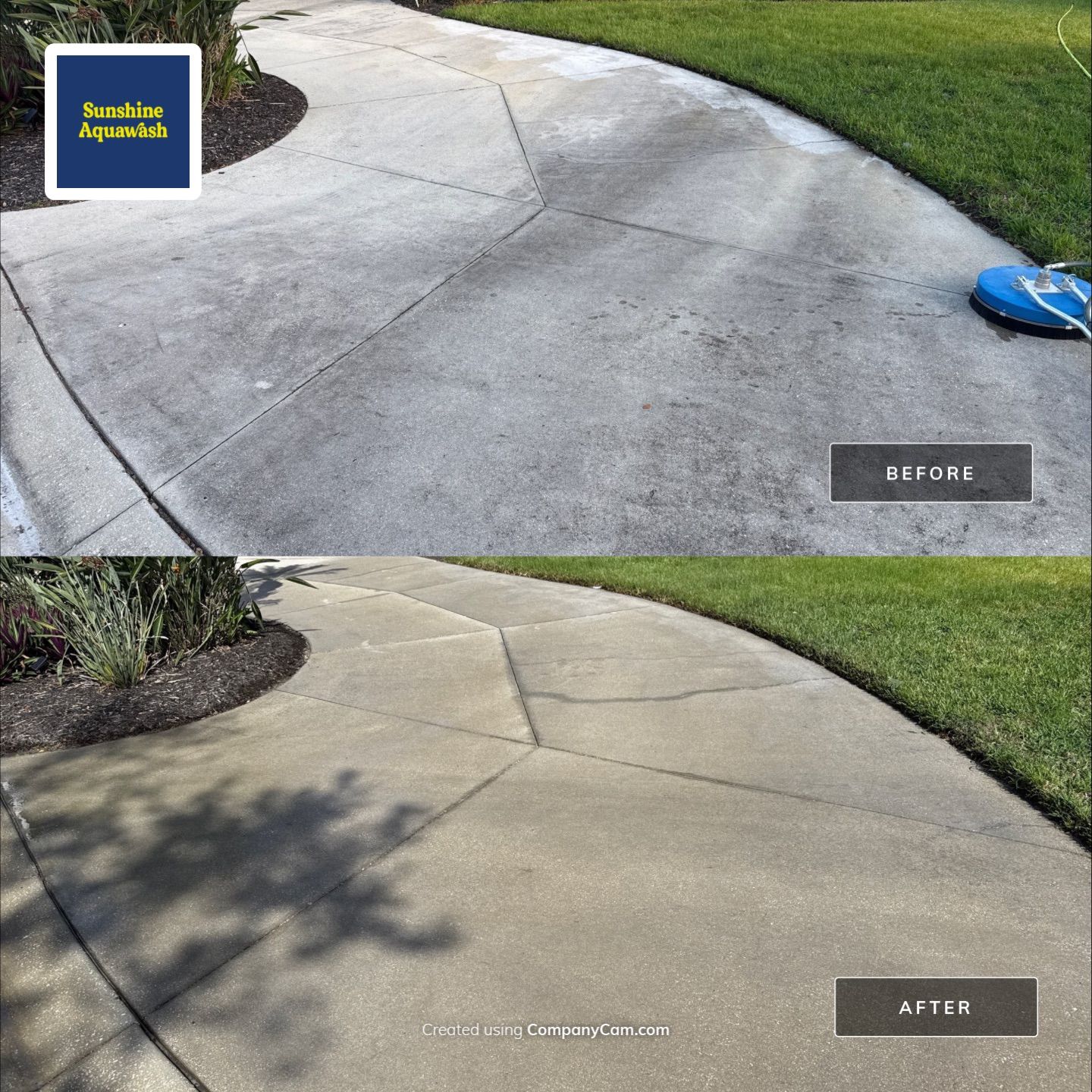 Driveway Cleaning at The Inlets Bradenton by Sunshine AquaWash