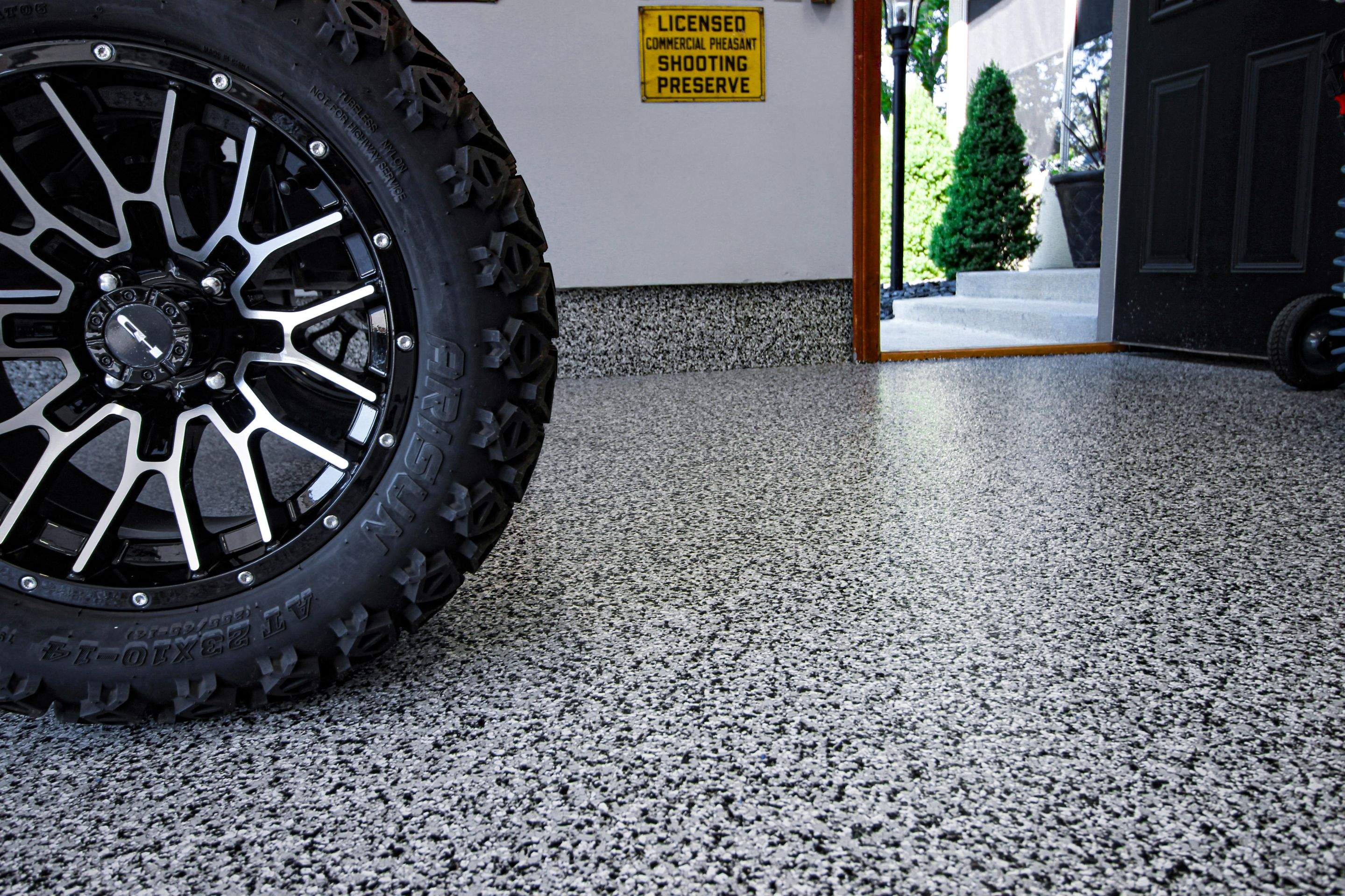 Garage Floor using Domino by Your1DayFloor.com